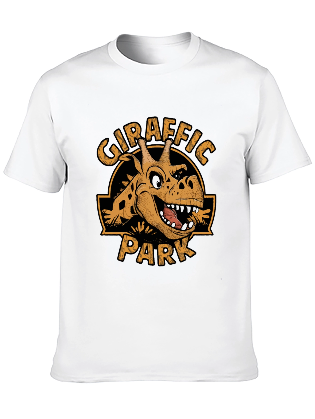 Giraffaic Park T-Shirt - Novelty Giraffe Jurassic Parody
