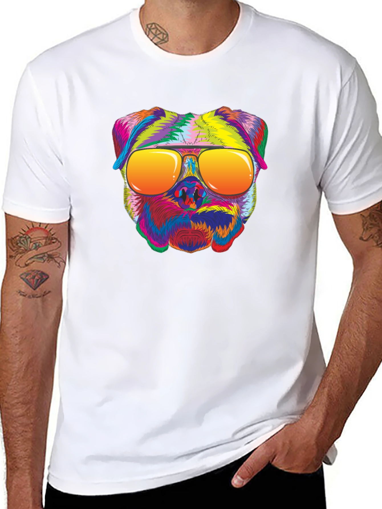 Cool Dog Graphic T-Shirt - Unisex Black Tee