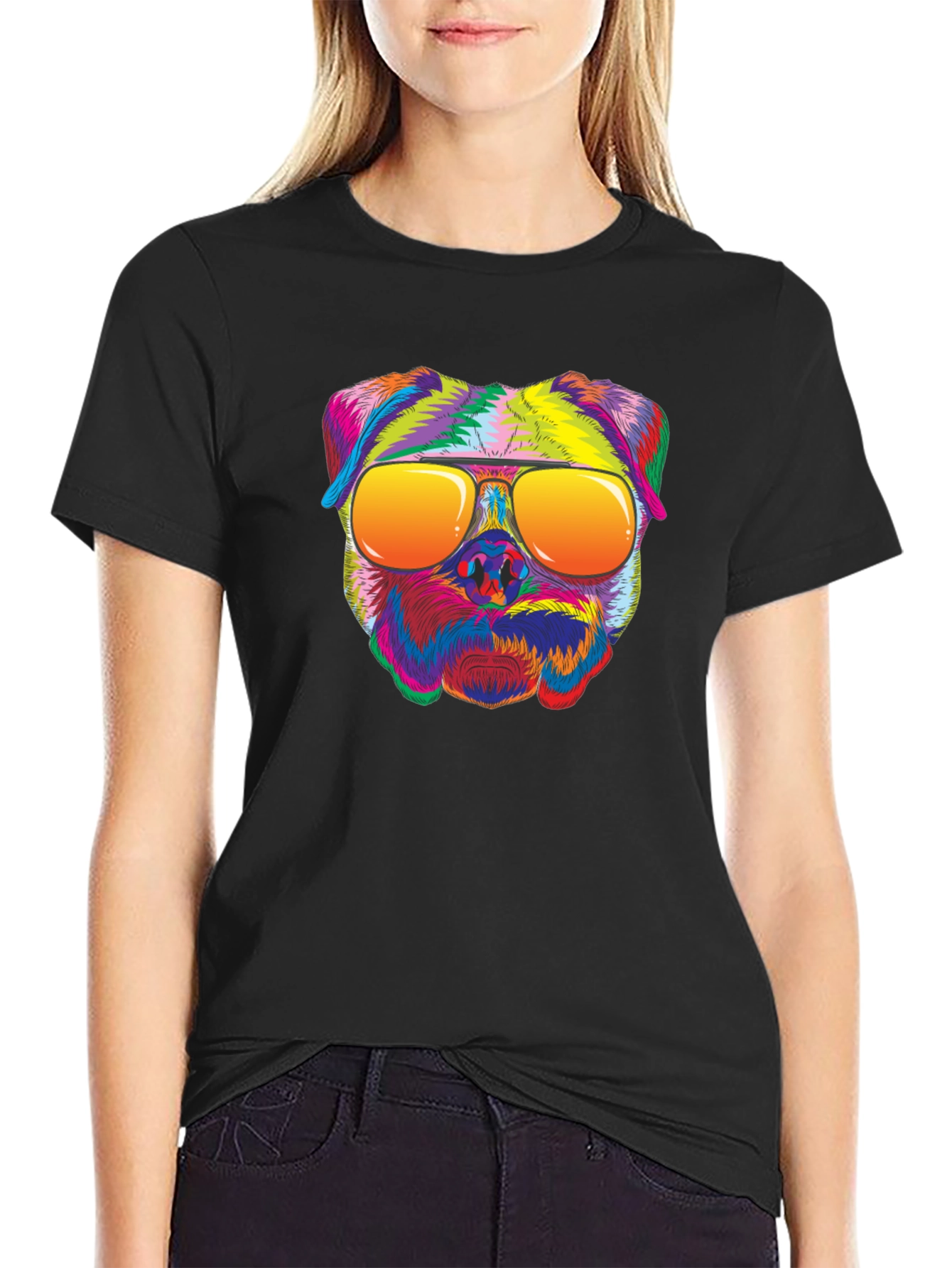 Cool Dog Graphic T-Shirt - Unisex Black Tee