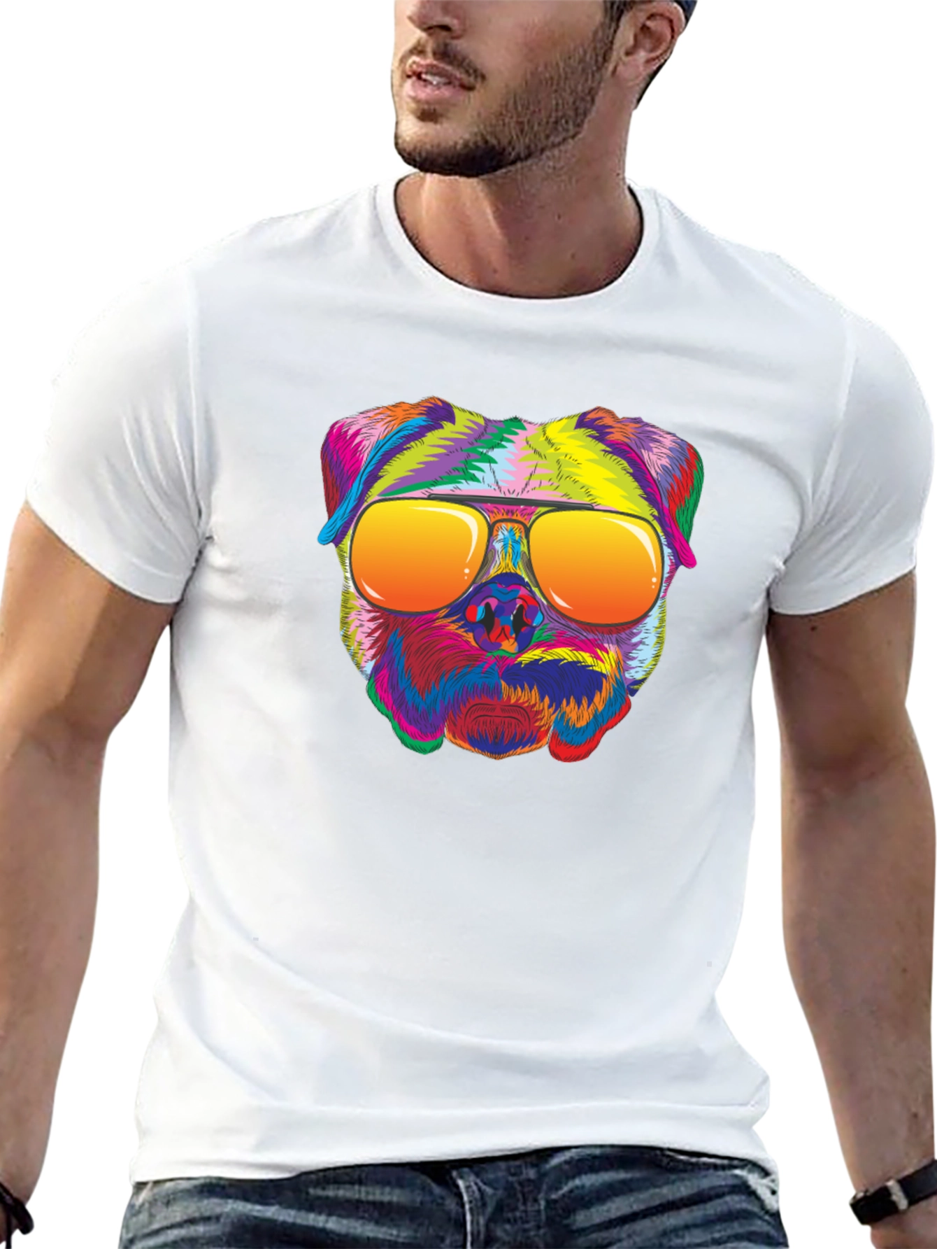 Cool Dog Graphic T-Shirt - Unisex Black Tee