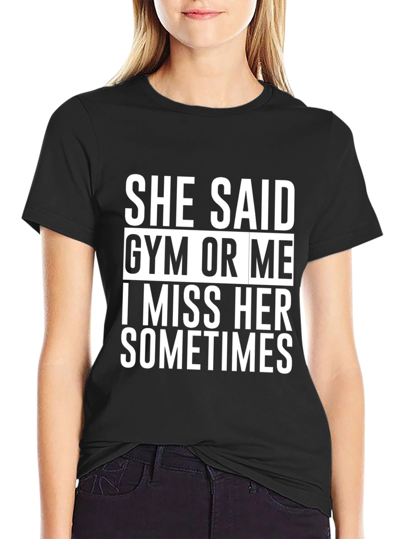 Gym or Me Funny Graphic Tee