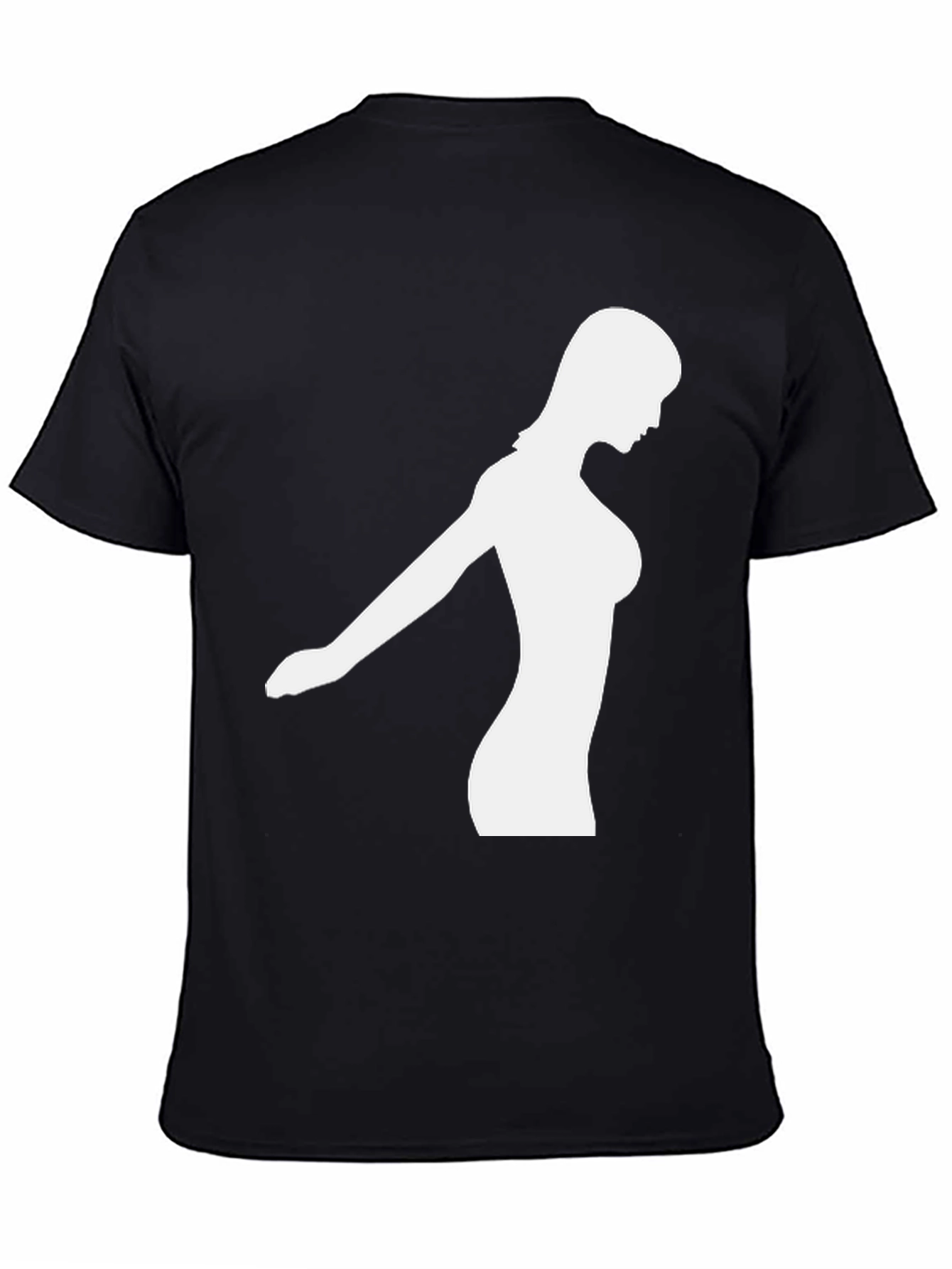 Silhouette Woman Graphic Black T-Shirt