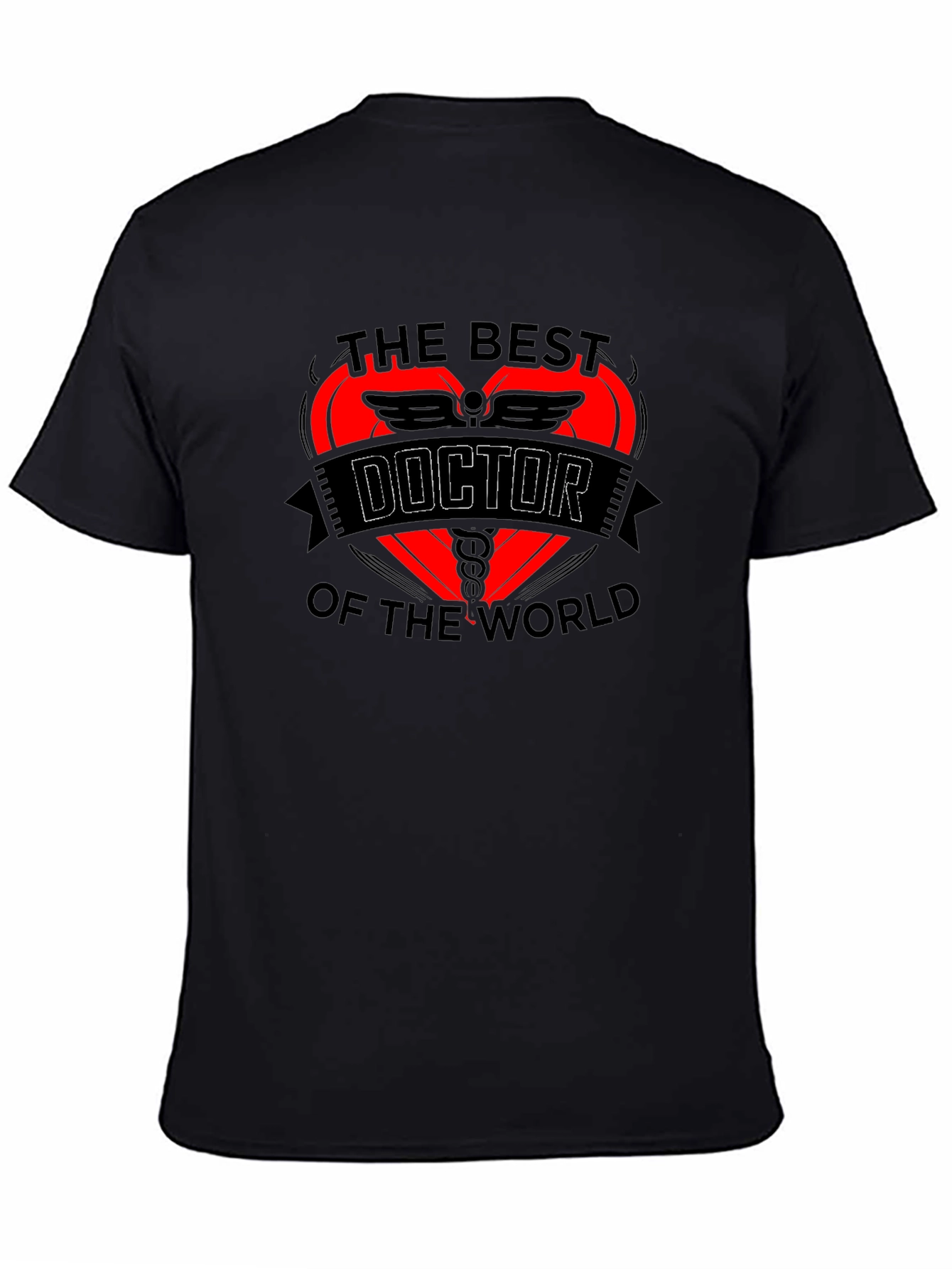 Best Doctor T-Shirt - Heart & Caduceus Design