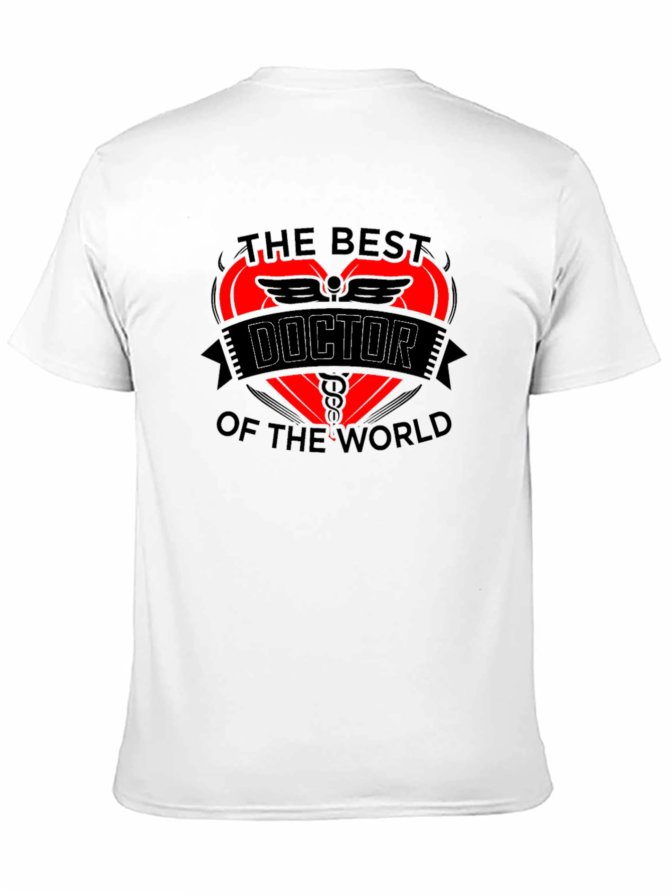 Best Doctor T-Shirt - Heart & Caduceus Design