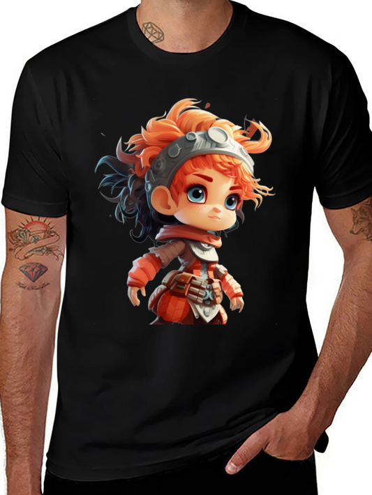 Cartoon Character Graphic Print T-Shirt