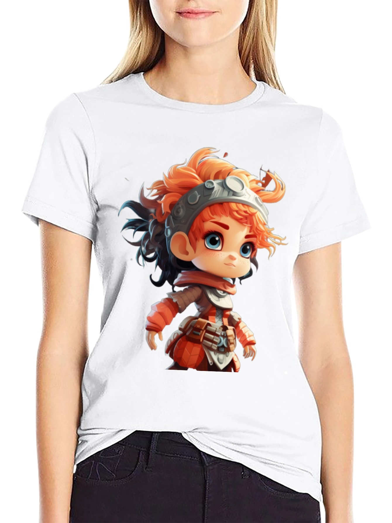 Cartoon Character Graphic Print T-Shirt