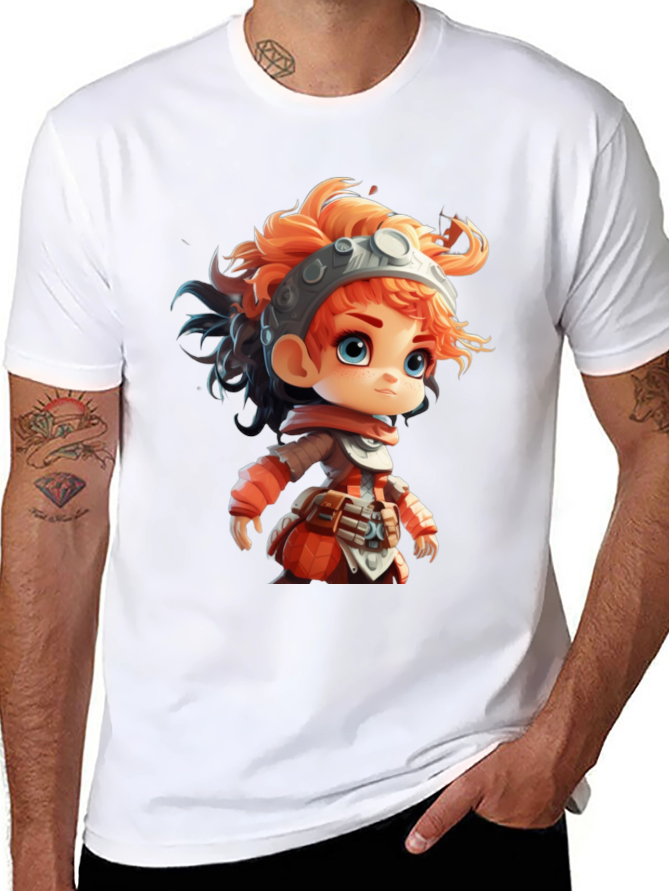 Cartoon Character Graphic Print T-Shirt