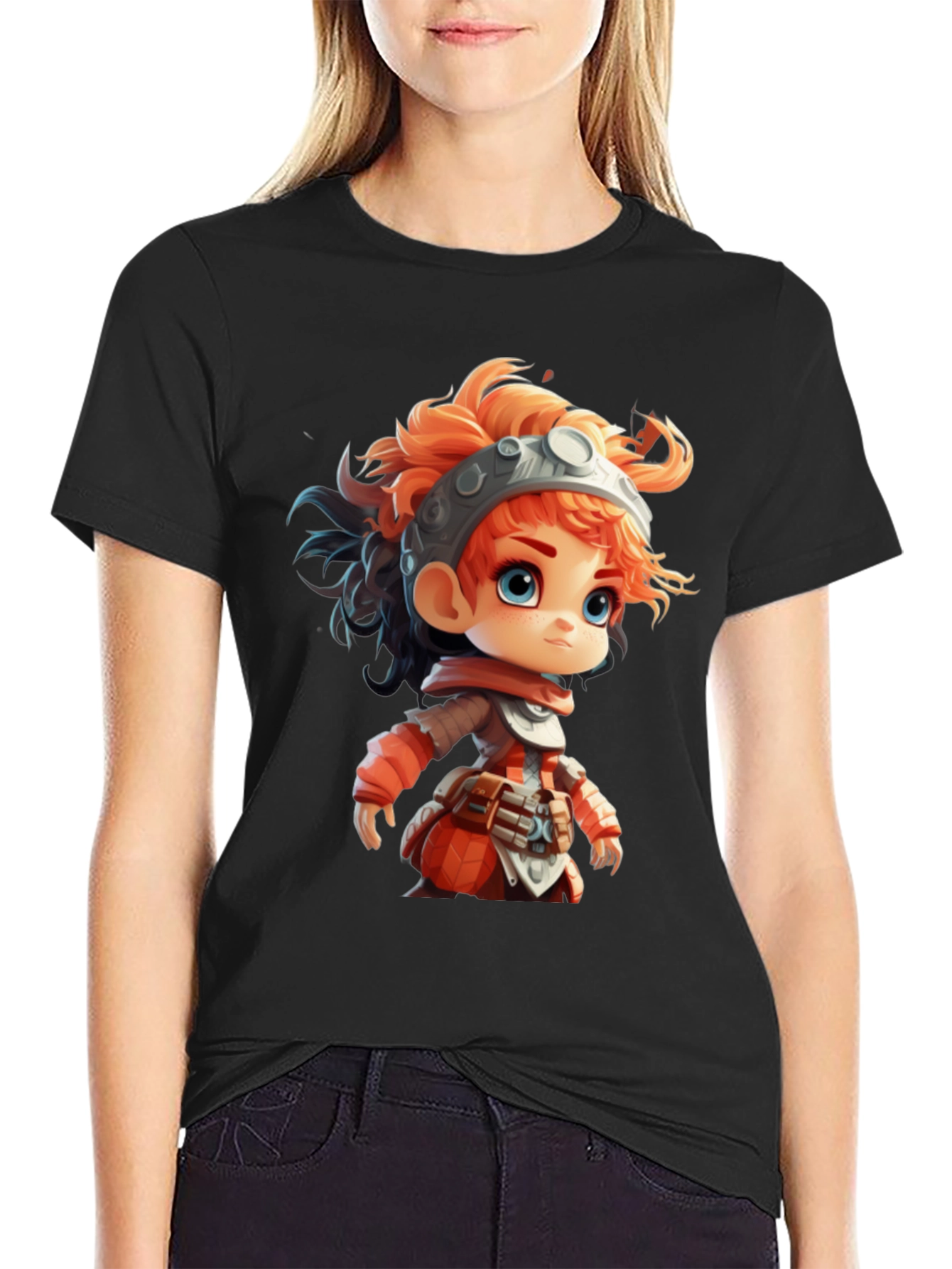 Cartoon Character Graphic Print T-Shirt