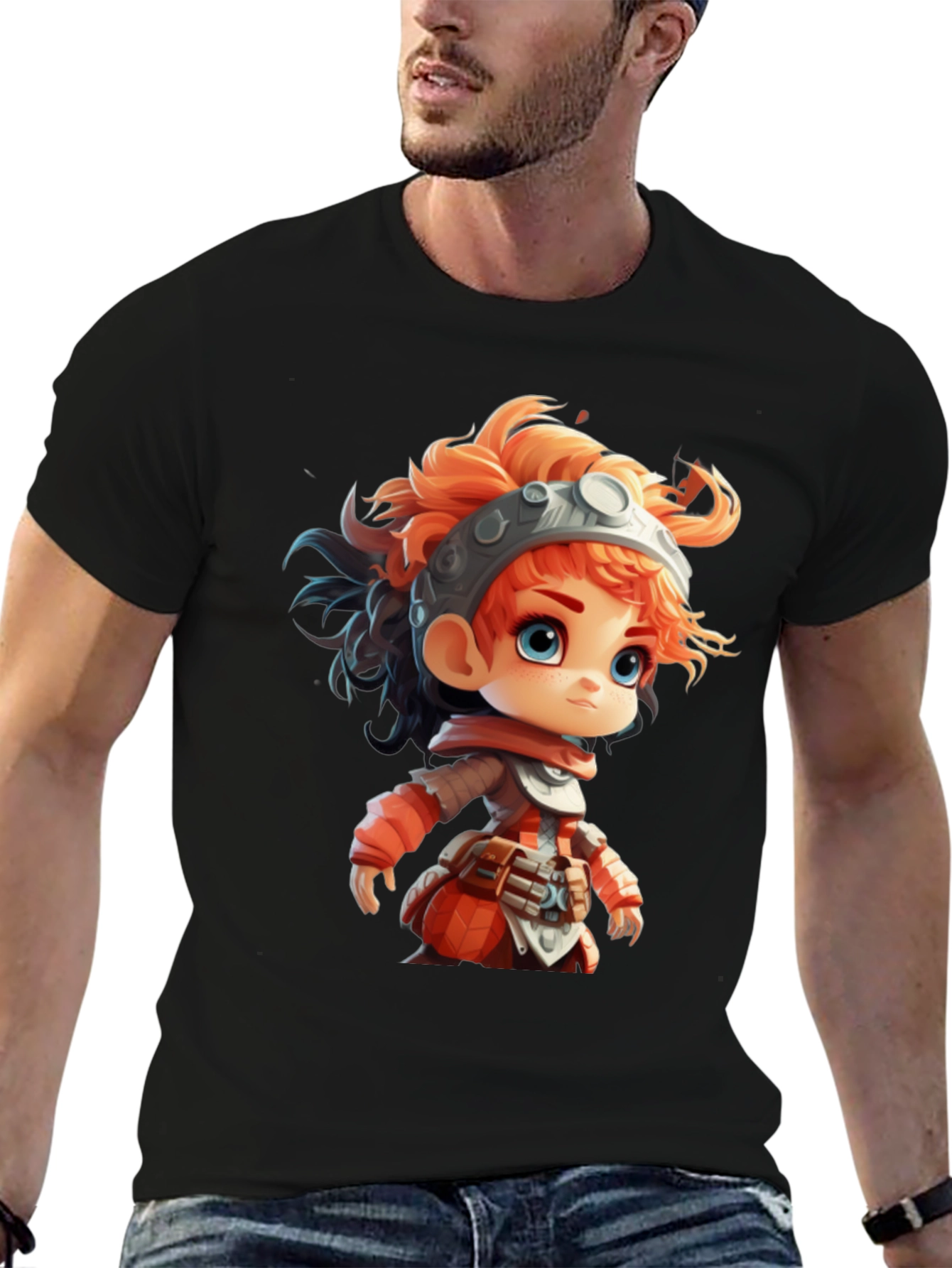 Cartoon Character Graphic Print T-Shirt