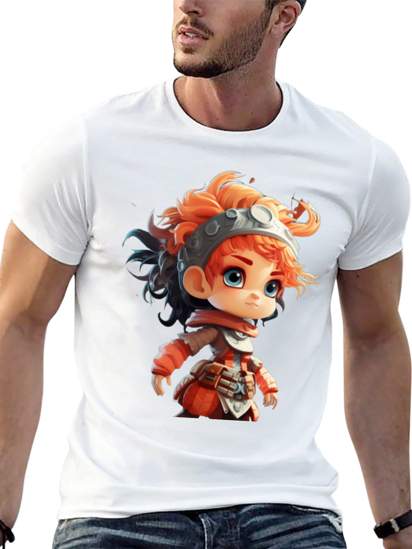 Cartoon Character Graphic Print T-Shirt