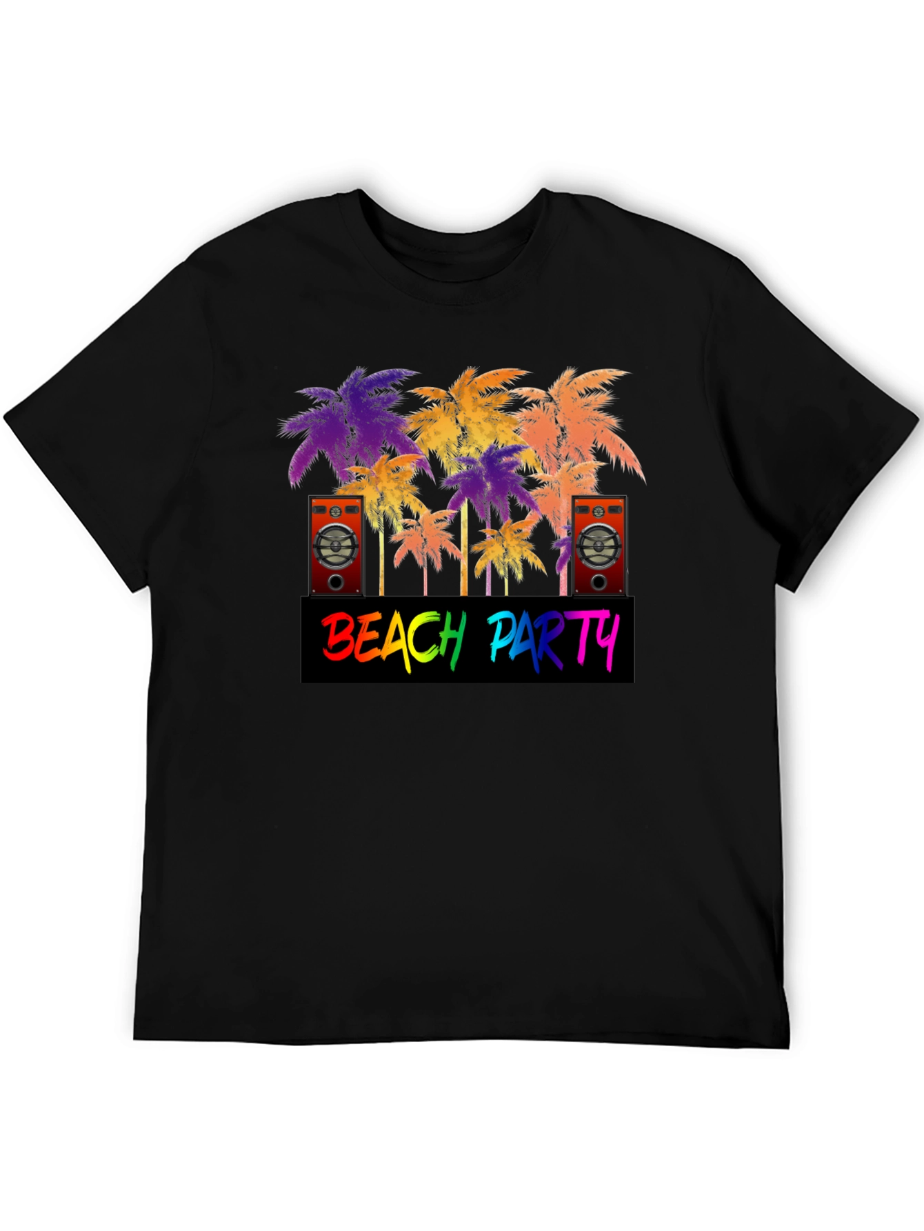Beach Party Palm Tree Graphic T-Shirt