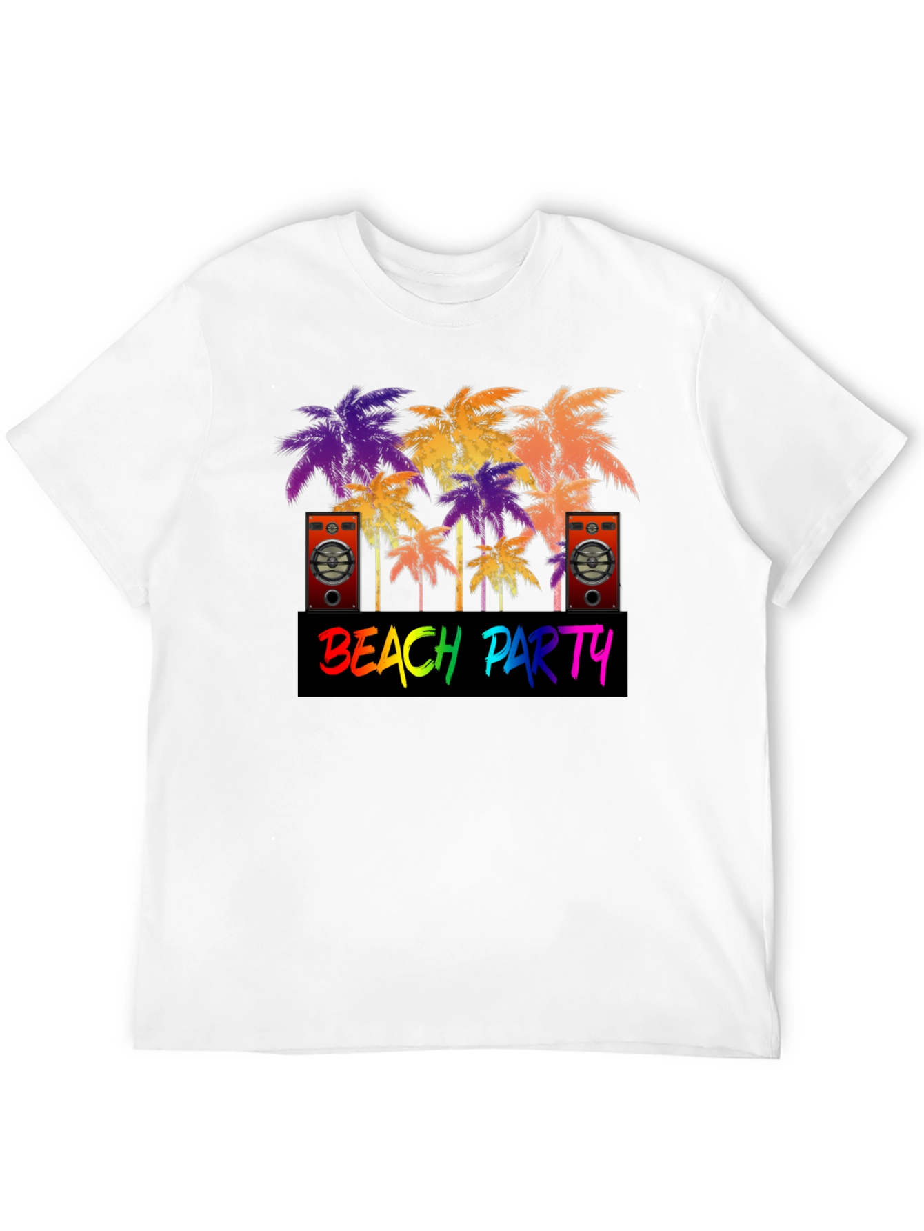 Beach Party Palm Tree Graphic T-Shirt