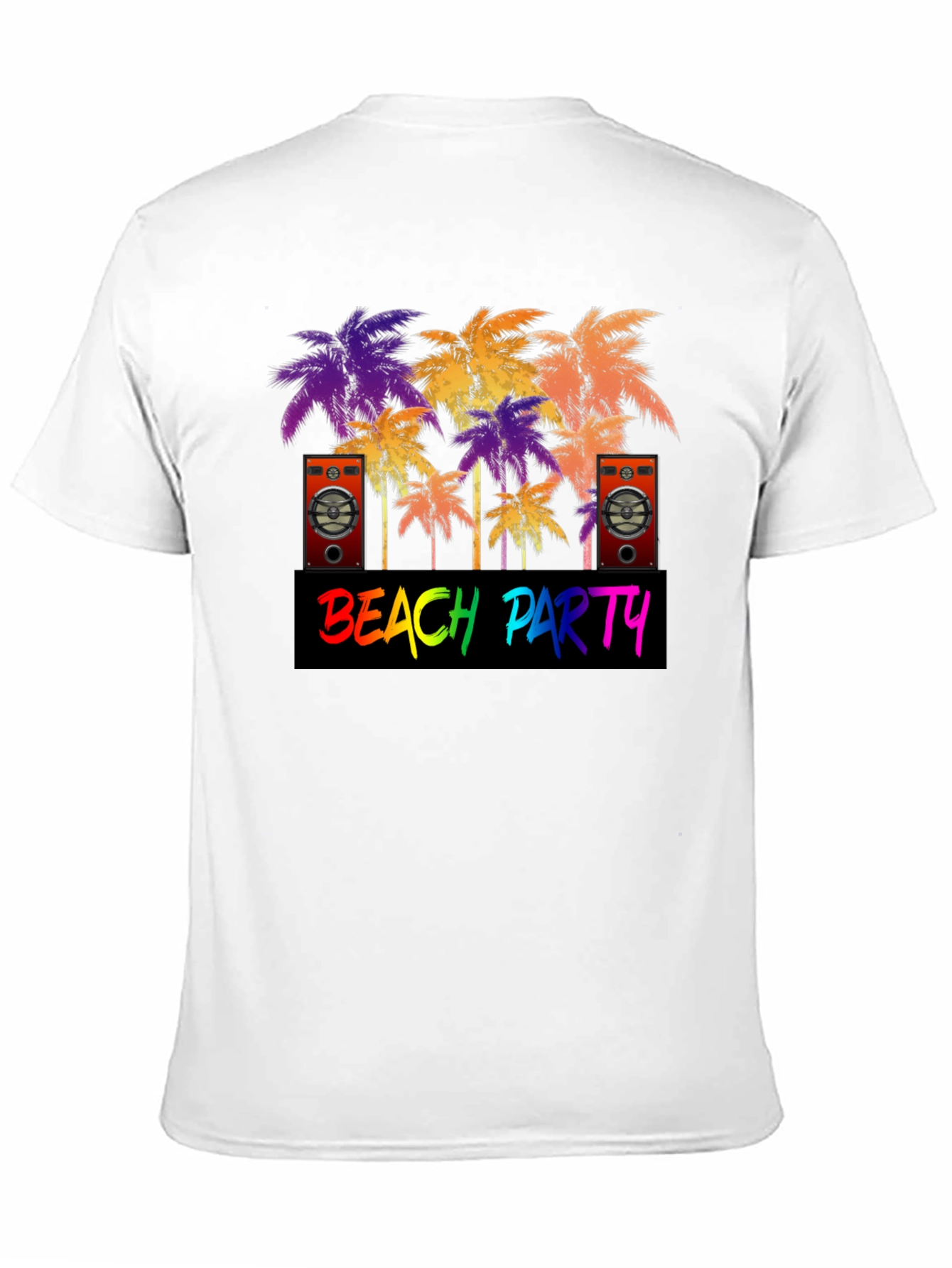 Beach Party Palm Tree Graphic T-Shirt