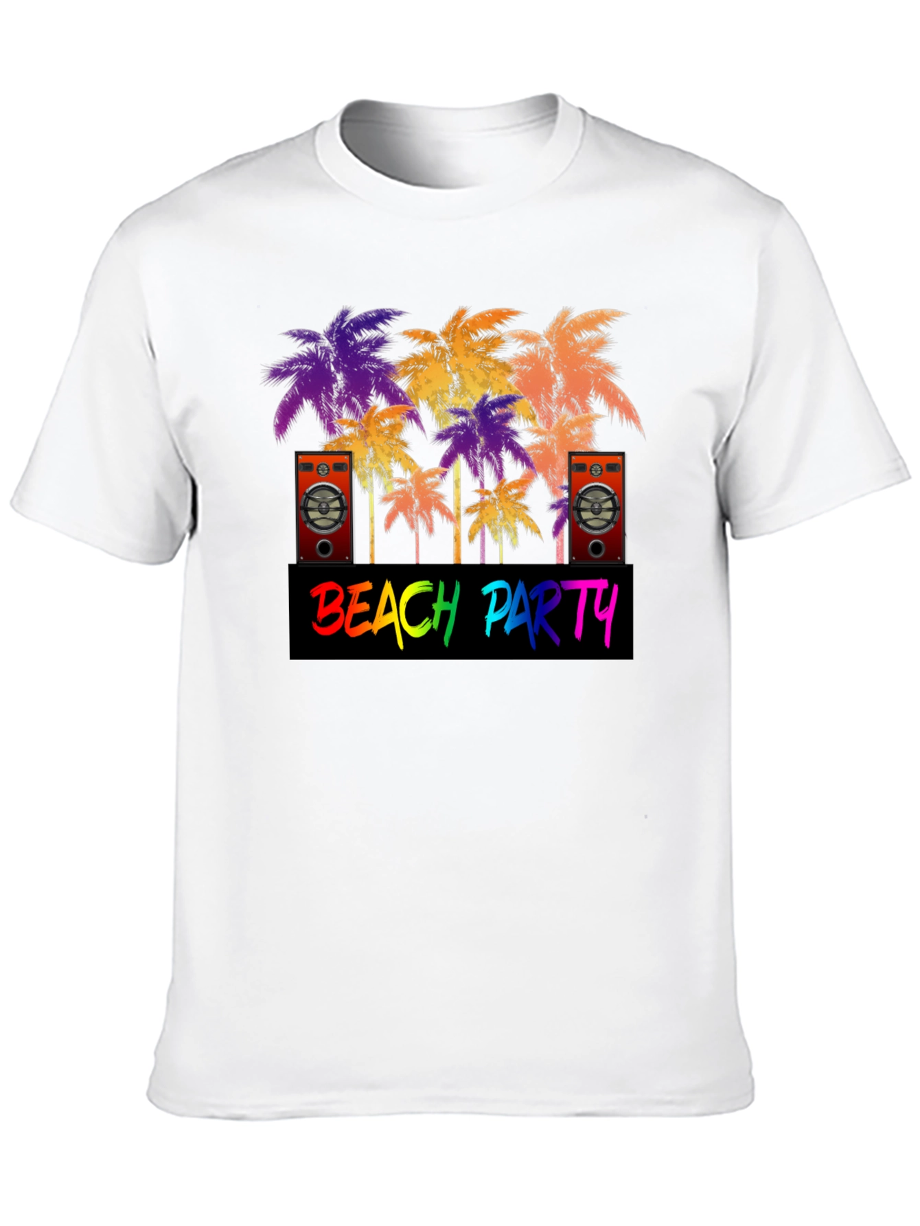Beach Party Palm Tree Graphic T-Shirt