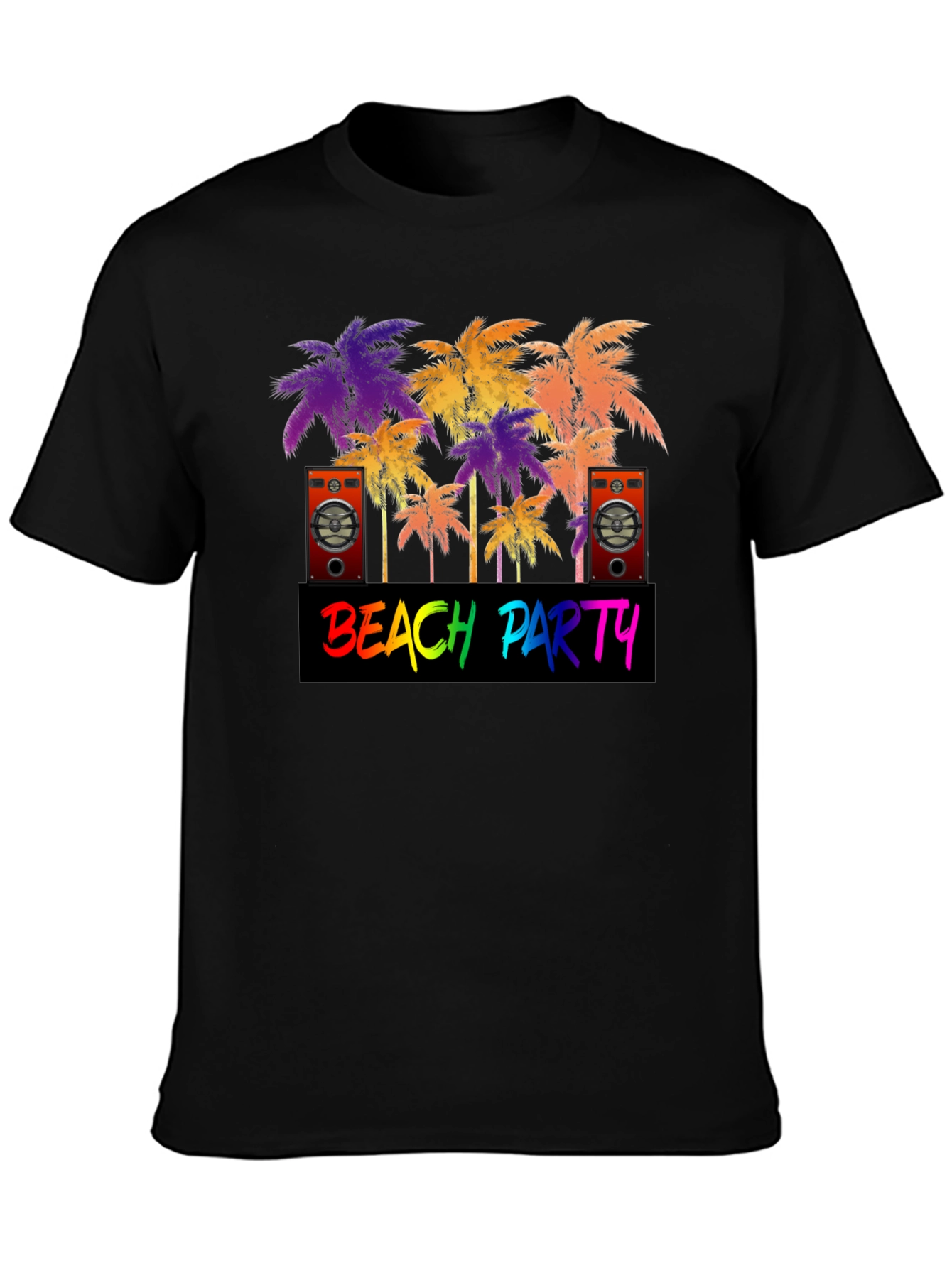 Beach Party Palm Tree Graphic T-Shirt