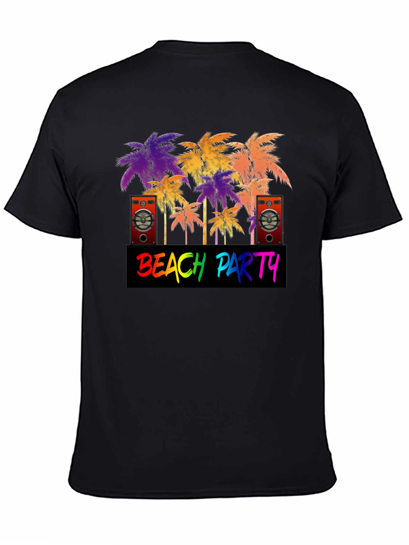 Beach Party Palm Tree Graphic T-Shirt