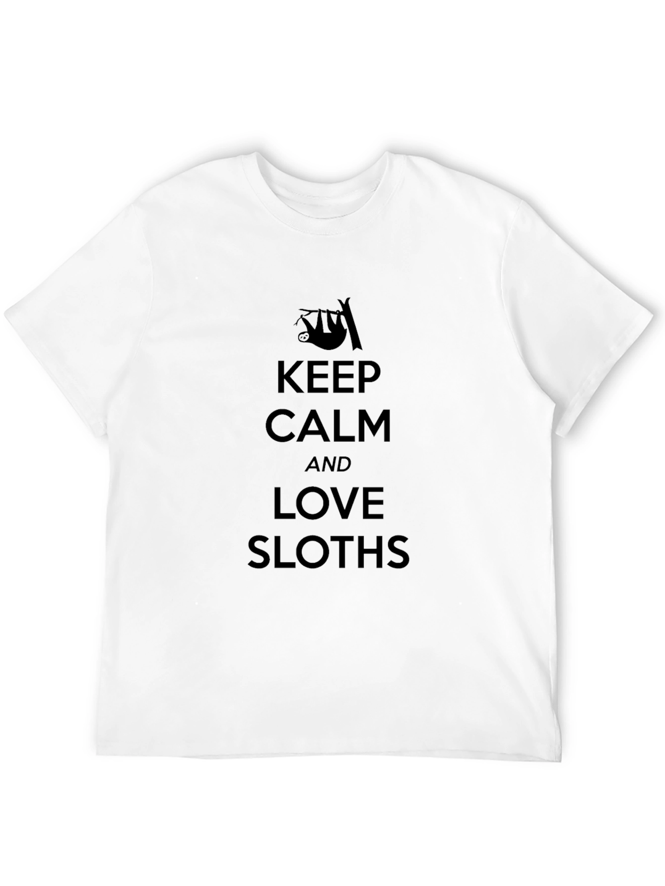 Keep Calm and Love Sloths Graphic T-Shirt