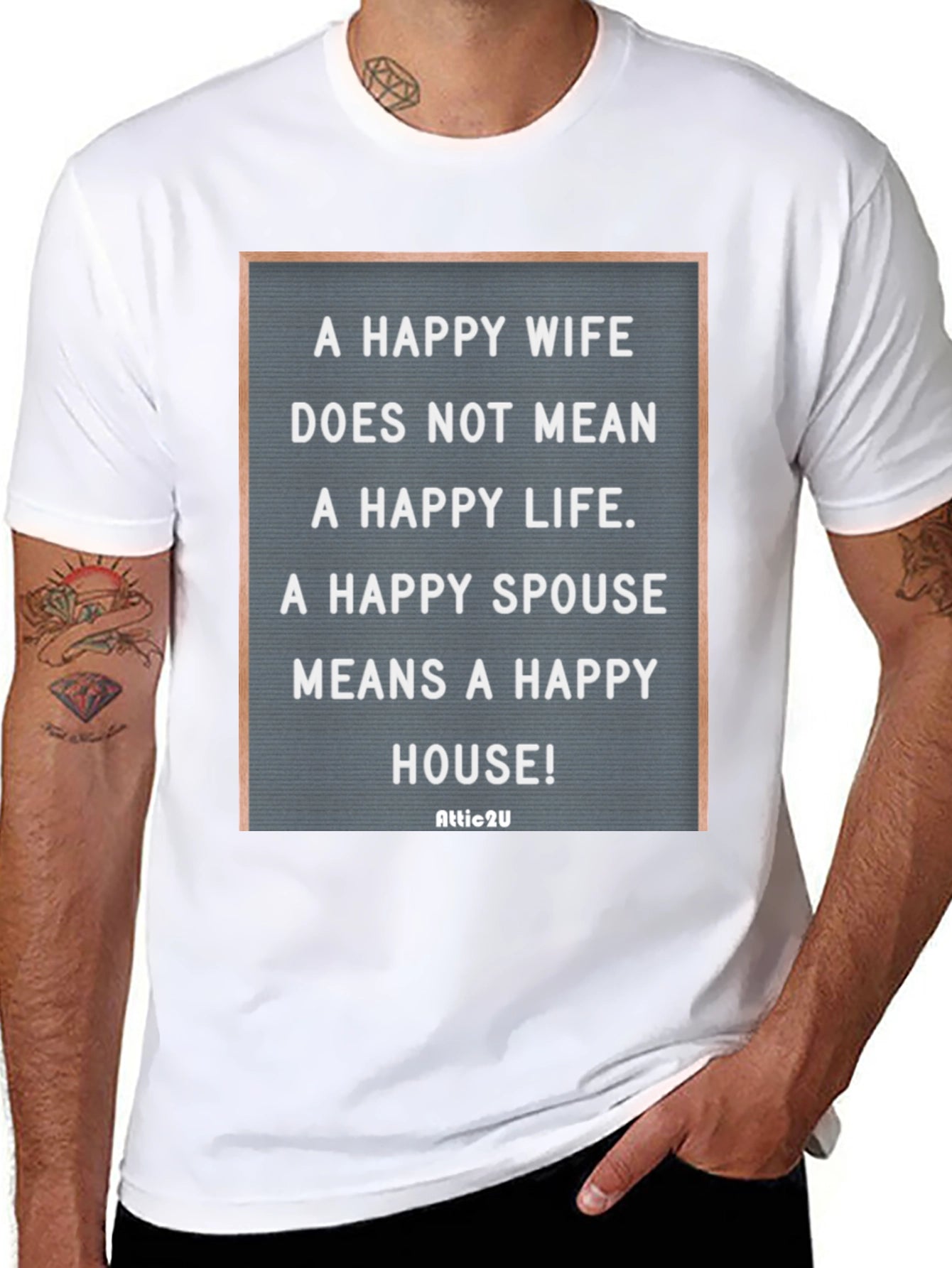 Happy Spouse T-Shirt - Funny Marriage Quote