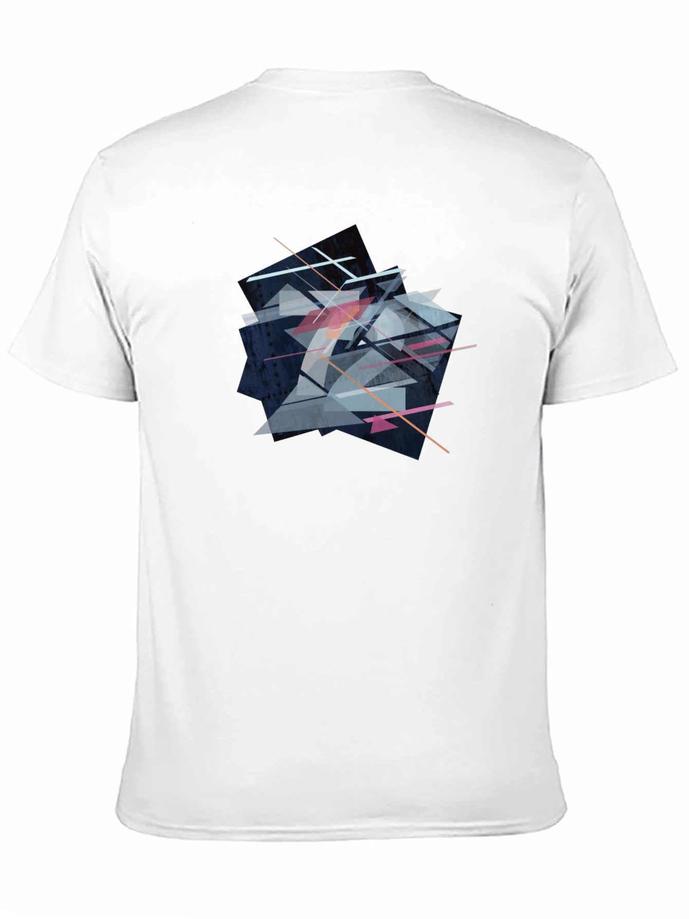 Abstract Geometric Graphic Print Black T-Shirt