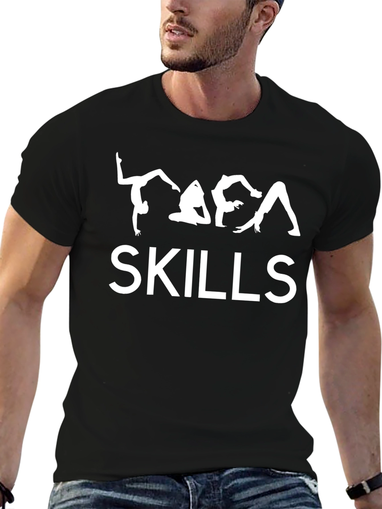 Yoga Skills Black T-Shirt