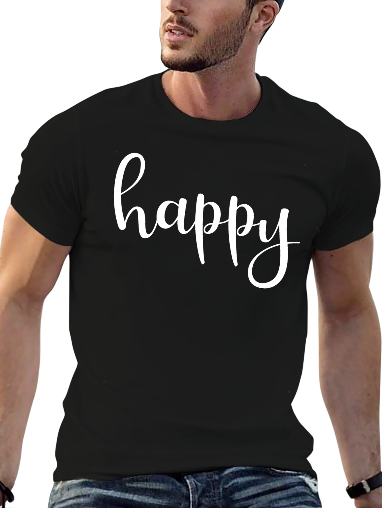 Happy Graphic Tee - Stylish & Comfortable