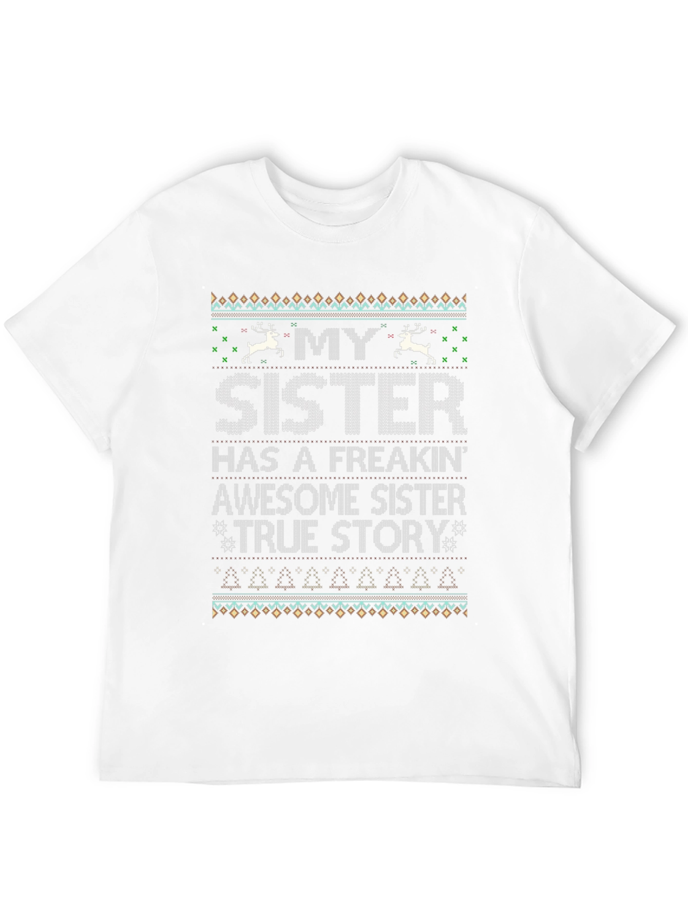 Funny Sister Ugly Sweater T-Shirt