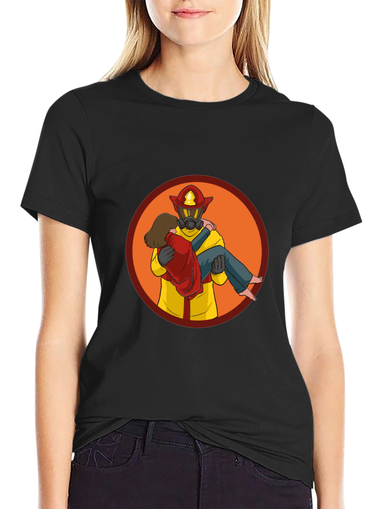 Firefighter Rescue Graphic T-Shirt