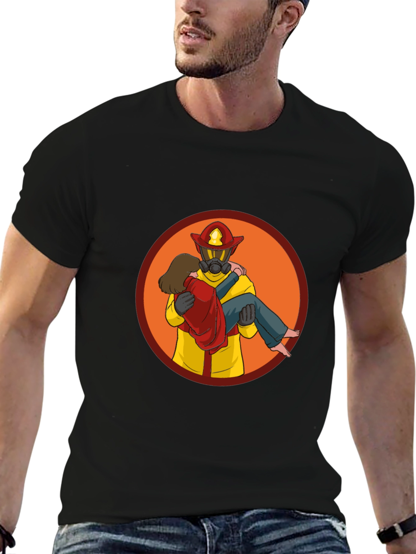 Firefighter Rescue Graphic T-Shirt