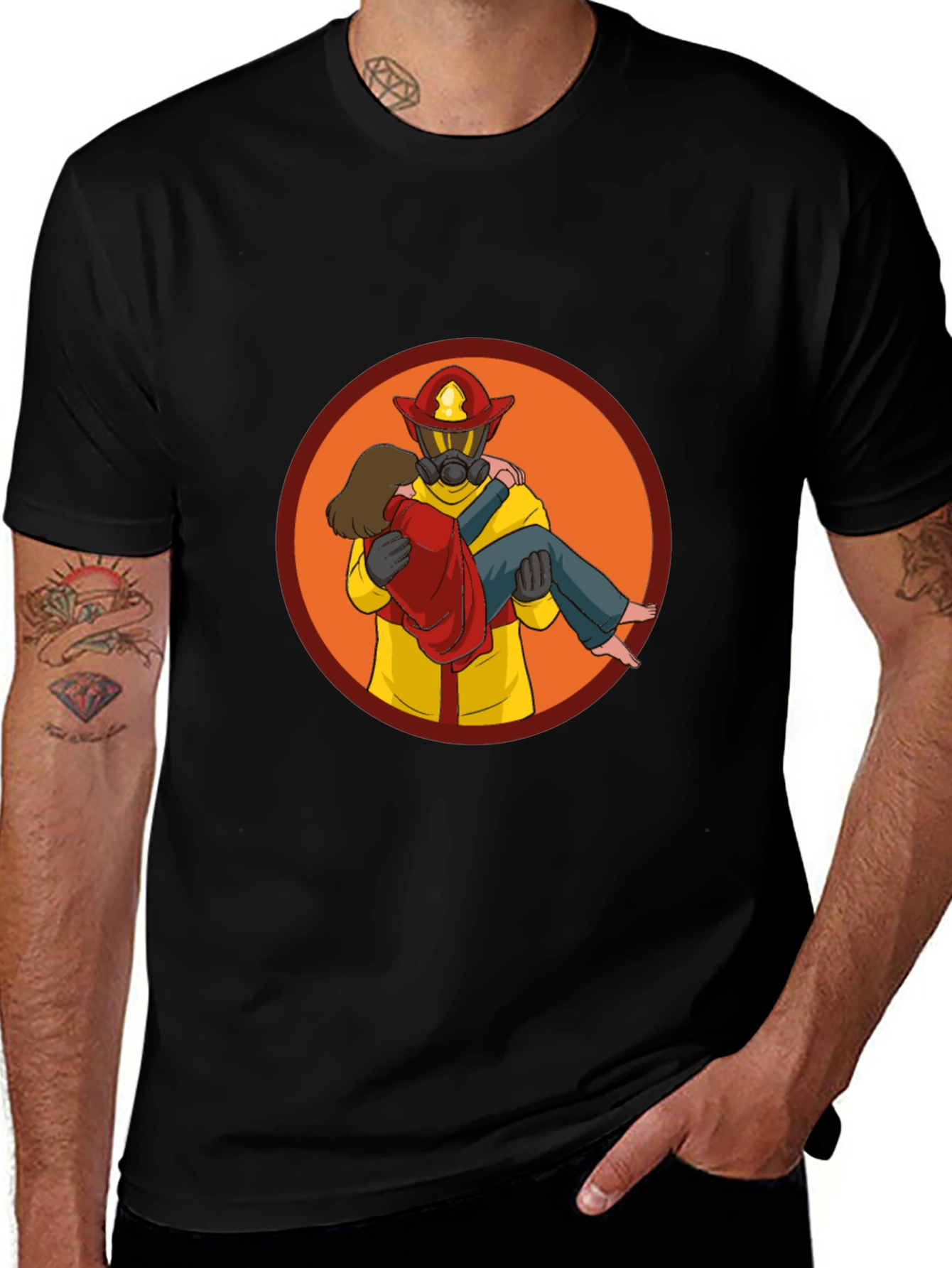 Firefighter Rescue Graphic T-Shirt
