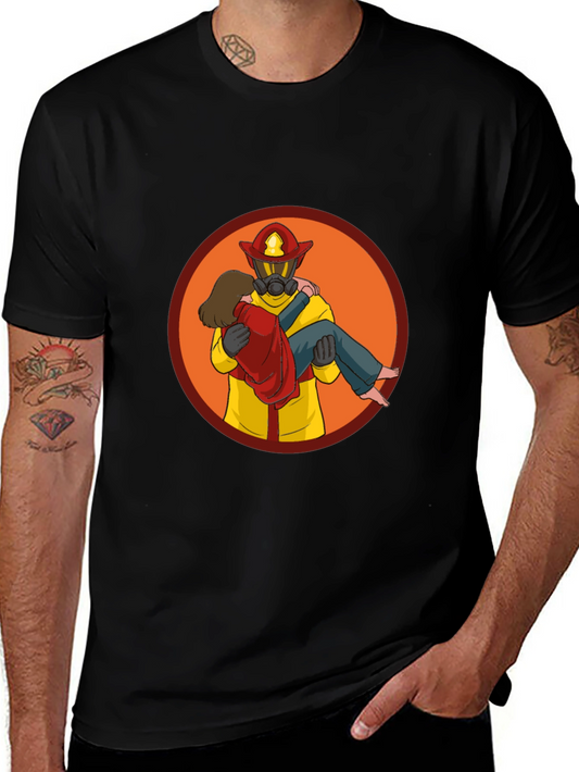 Firefighter Rescue Graphic T-Shirt