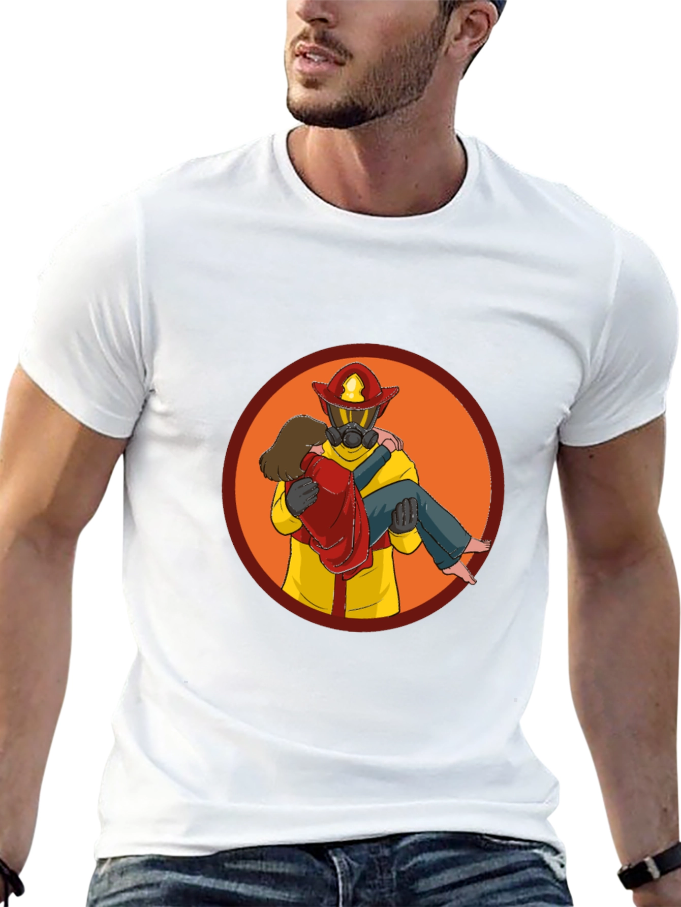 Firefighter Rescue Graphic T-Shirt