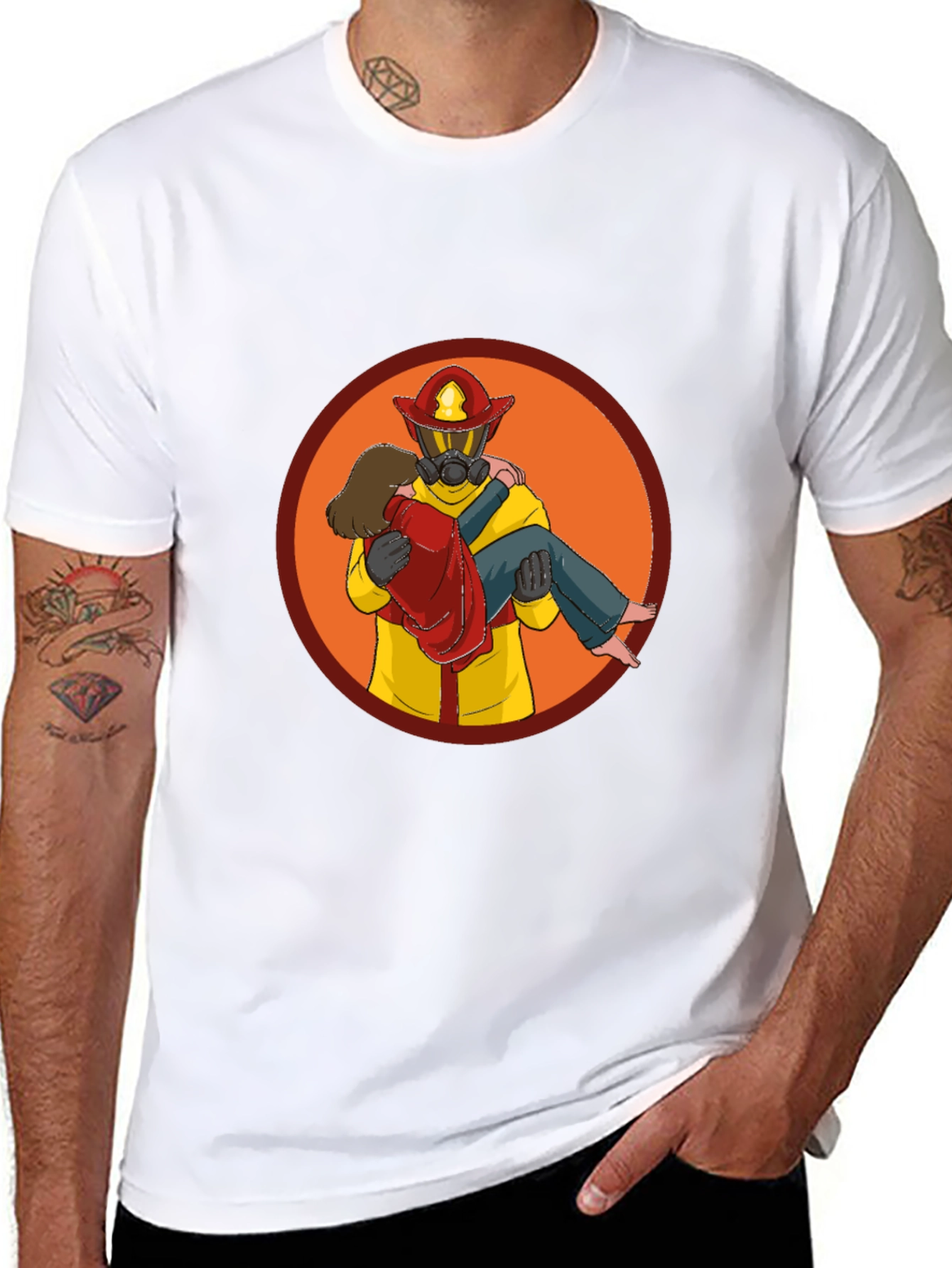 Firefighter Rescue Graphic T-Shirt