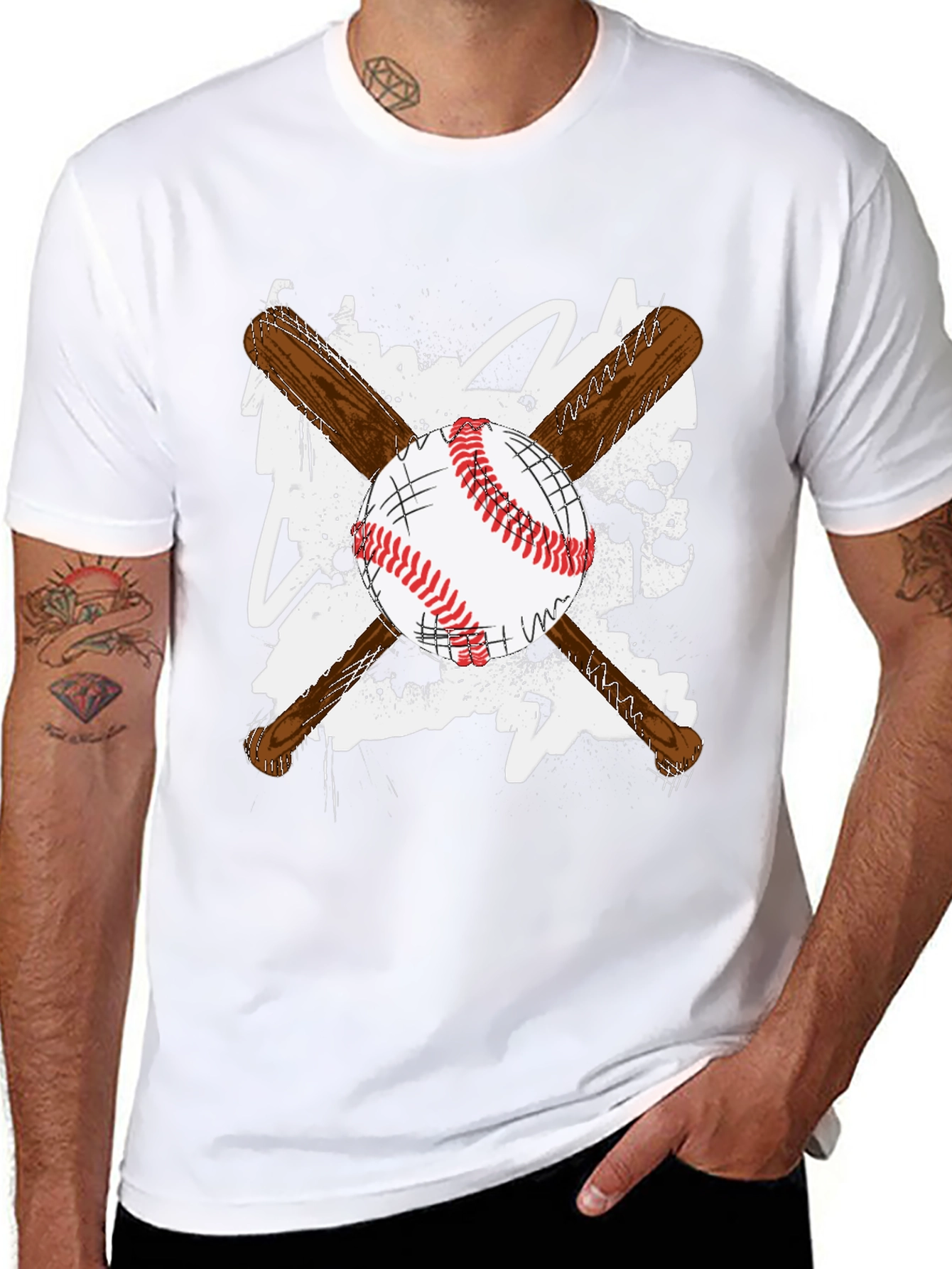 Baseball Bats & Ball Graphic T-Shirt