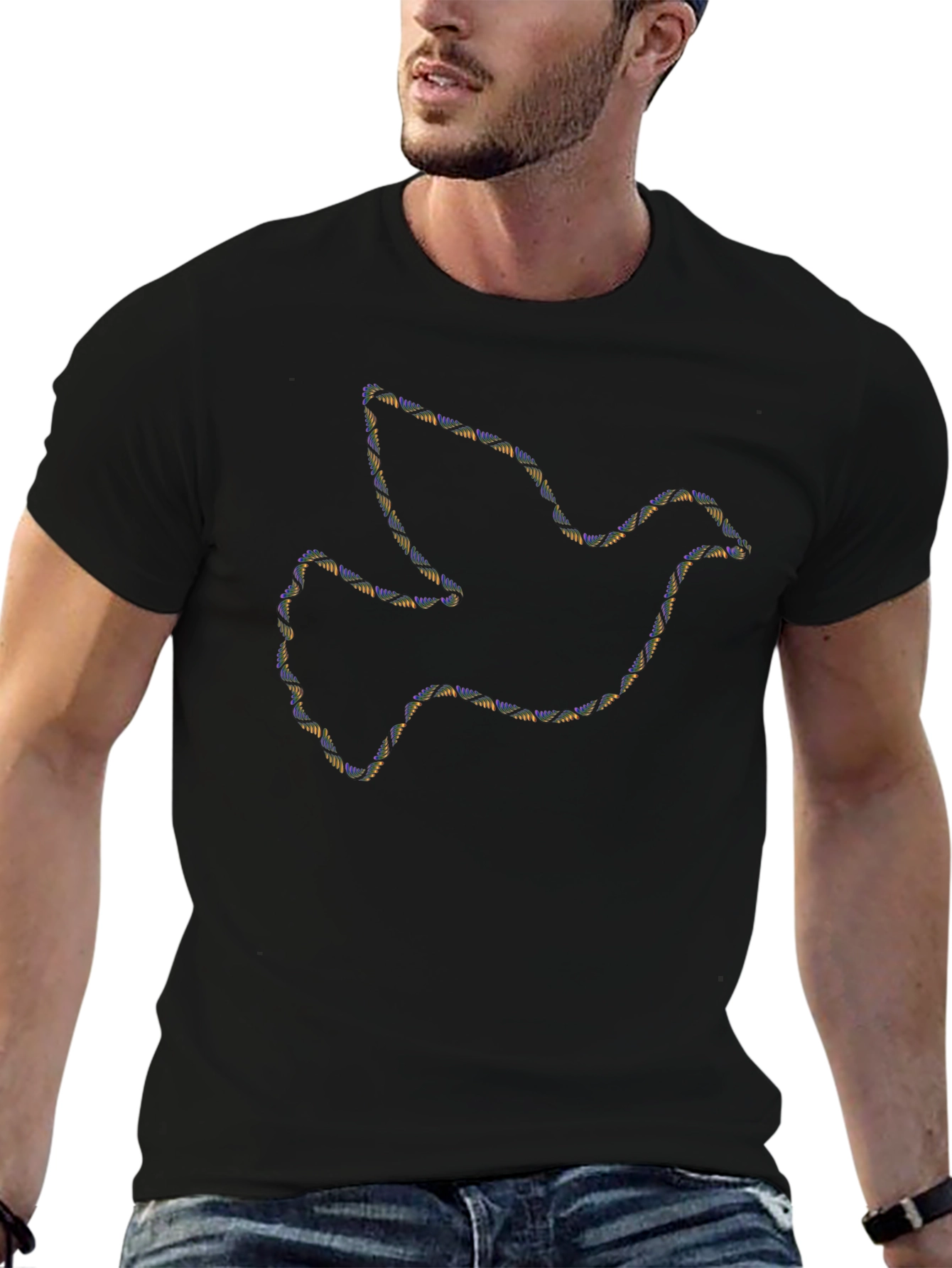 Dove DNA Graphic Print Black T-Shirt