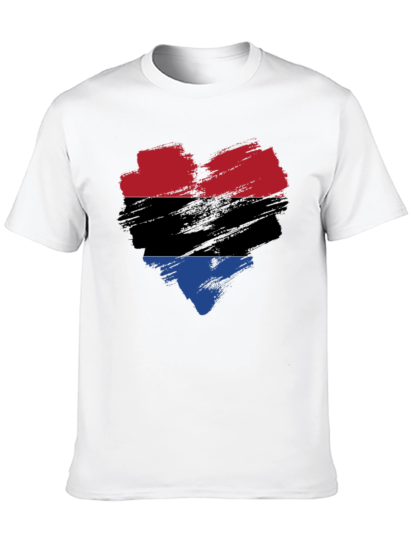 Heart Flag T-Shirt - Red Black Blue