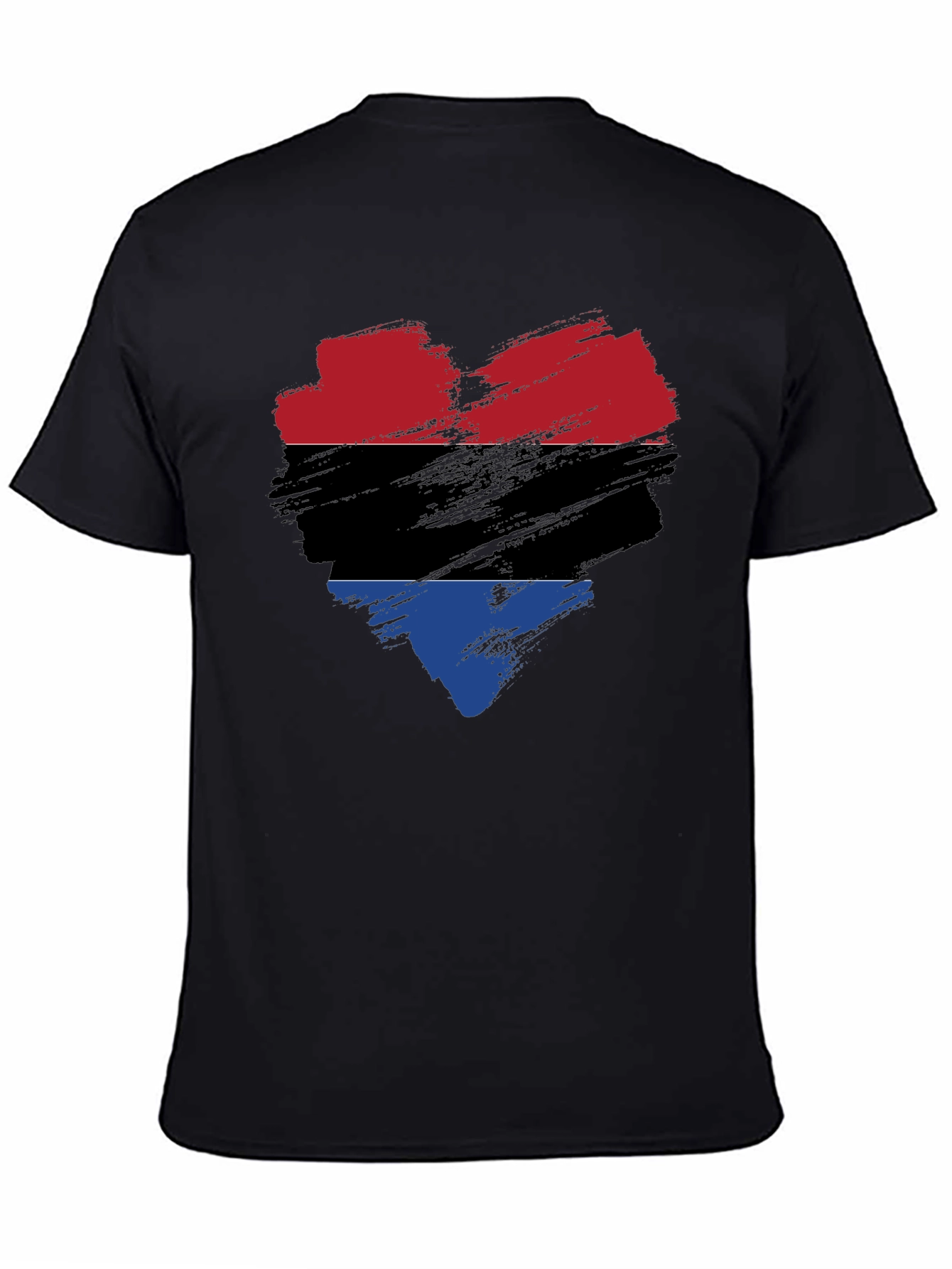 Heart Flag T-Shirt - Red Black Blue