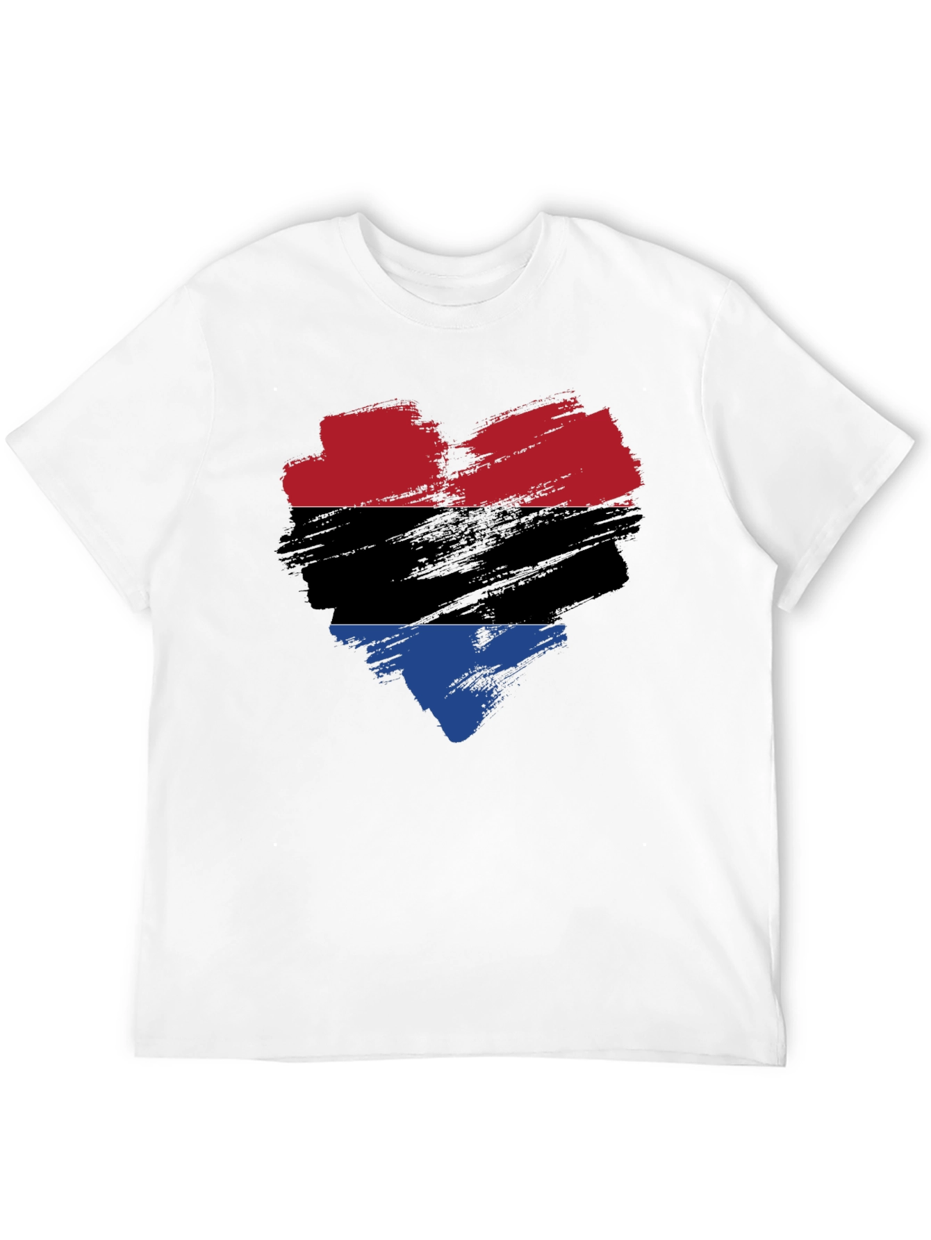 Heart Flag T-Shirt - Red Black Blue