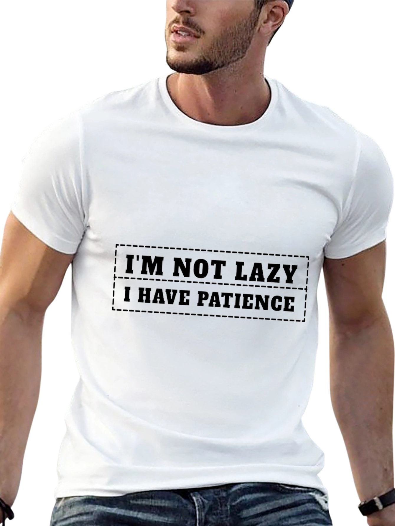 Patience Black Graphic Tee - Funny Slogan Shirt