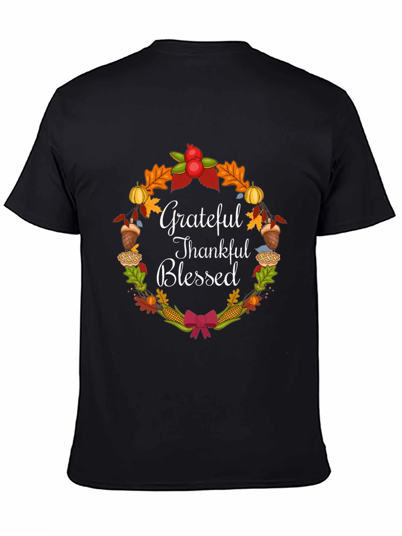 Grateful Thankful Blessed Thanksgiving T-Shirt