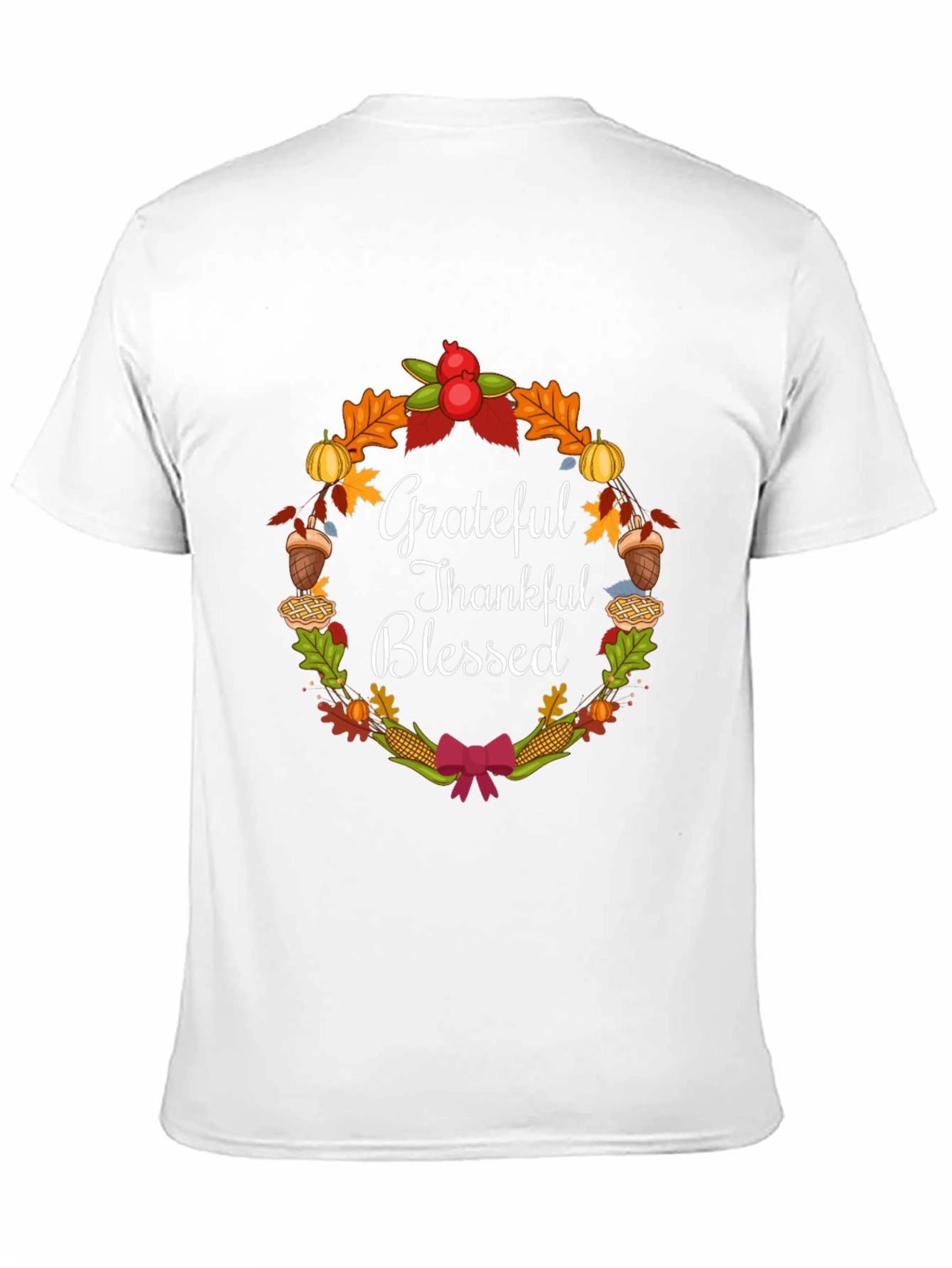 Grateful Thankful Blessed Thanksgiving T-Shirt