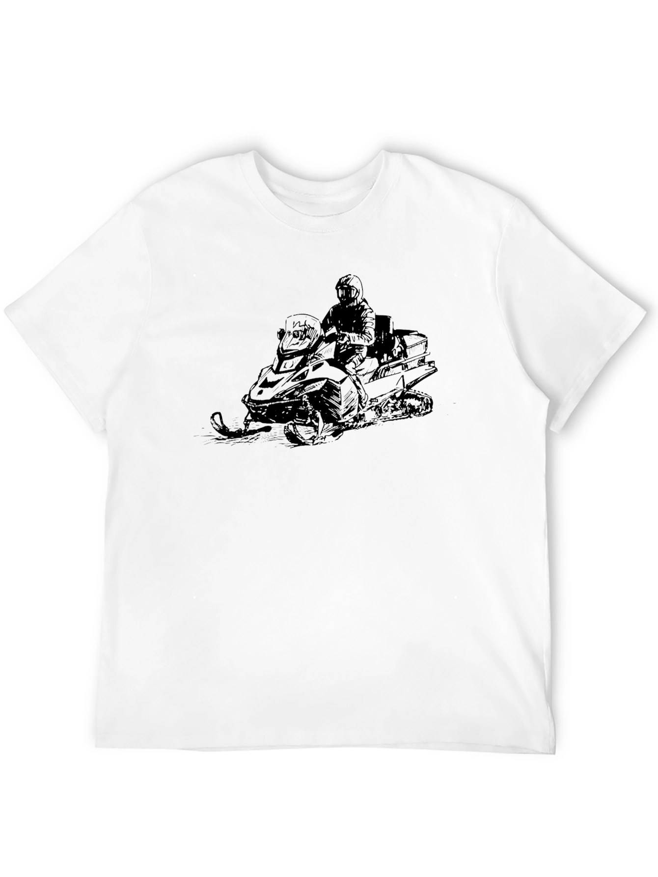 Black Snowmobile Rider Graphic Tee