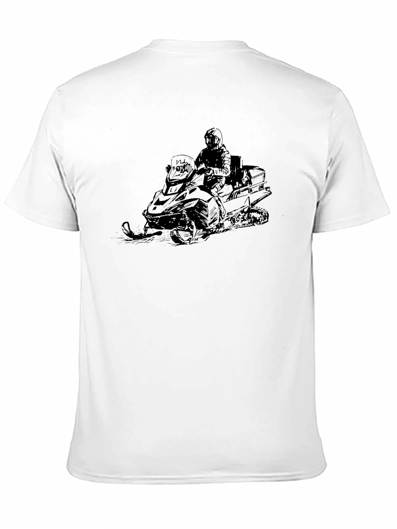 Black Snowmobile Rider Graphic Tee