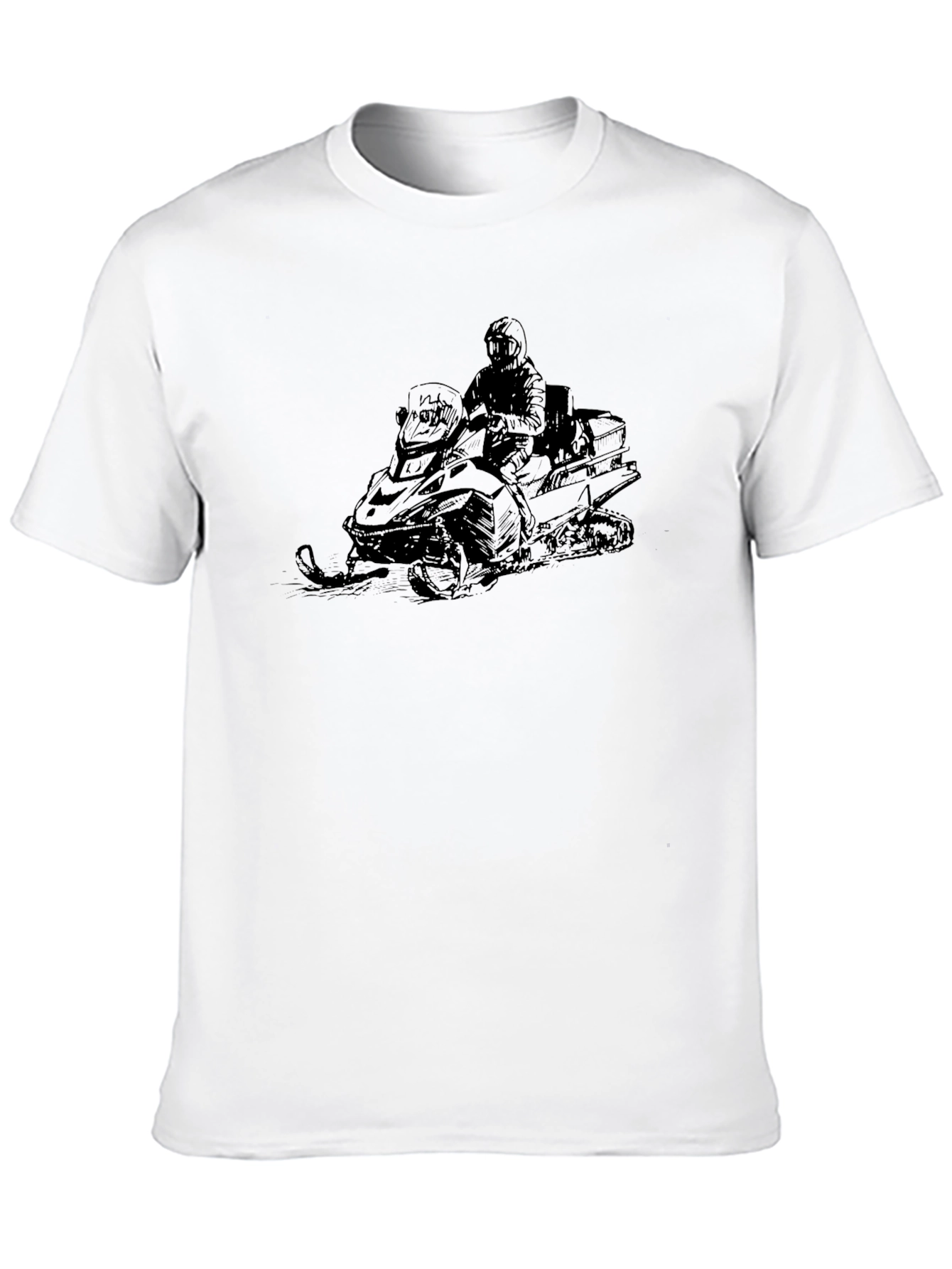 Black Snowmobile Rider Graphic Tee