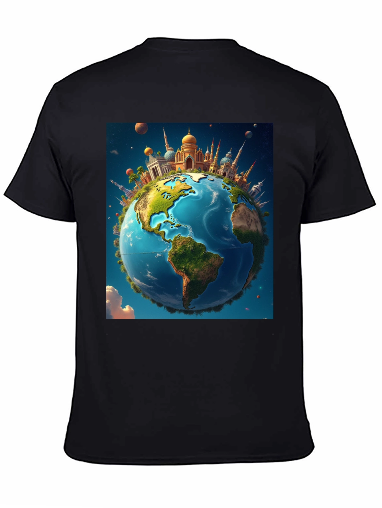 World Landmark Globe Graphic Tee