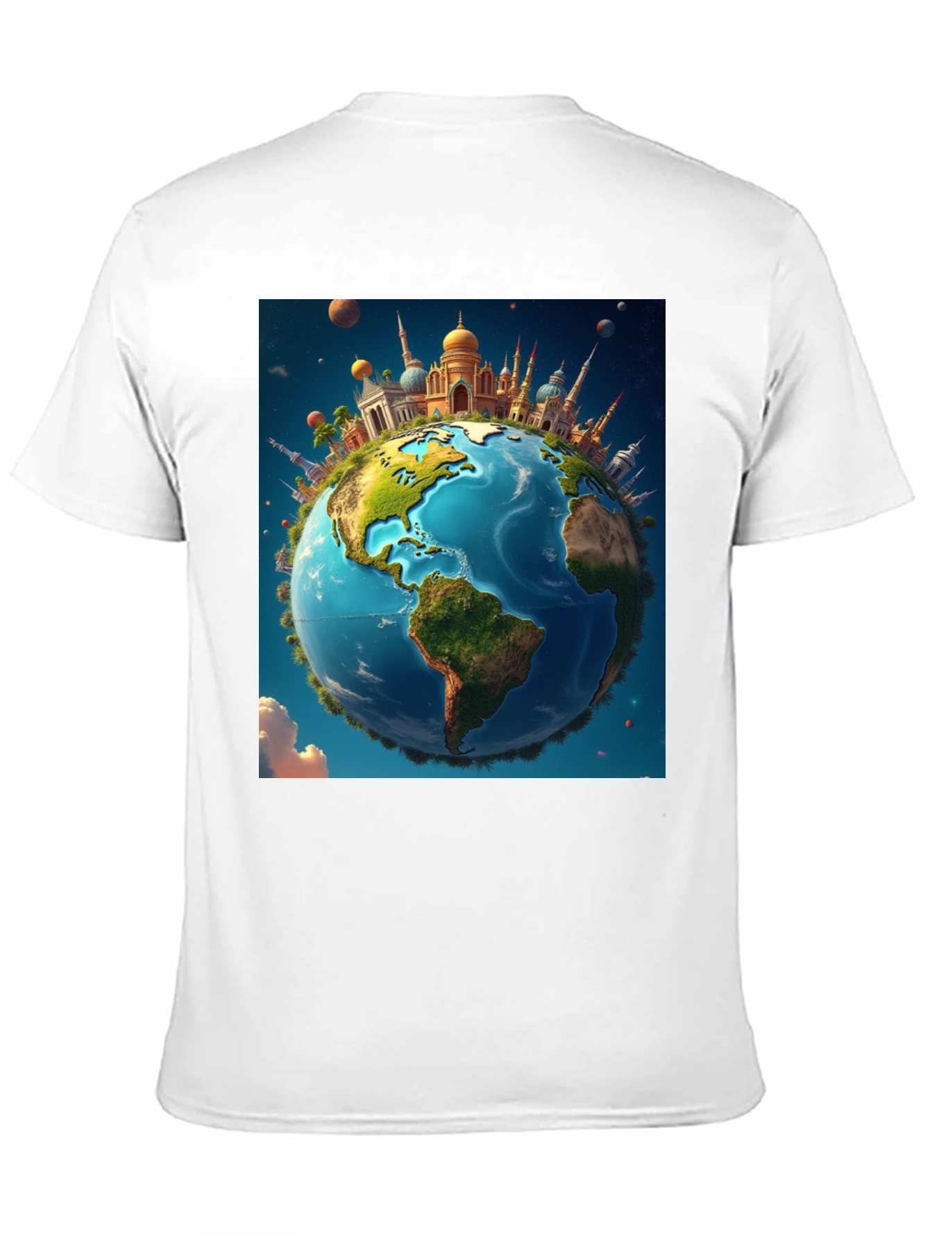 World Landmark Globe Graphic Tee