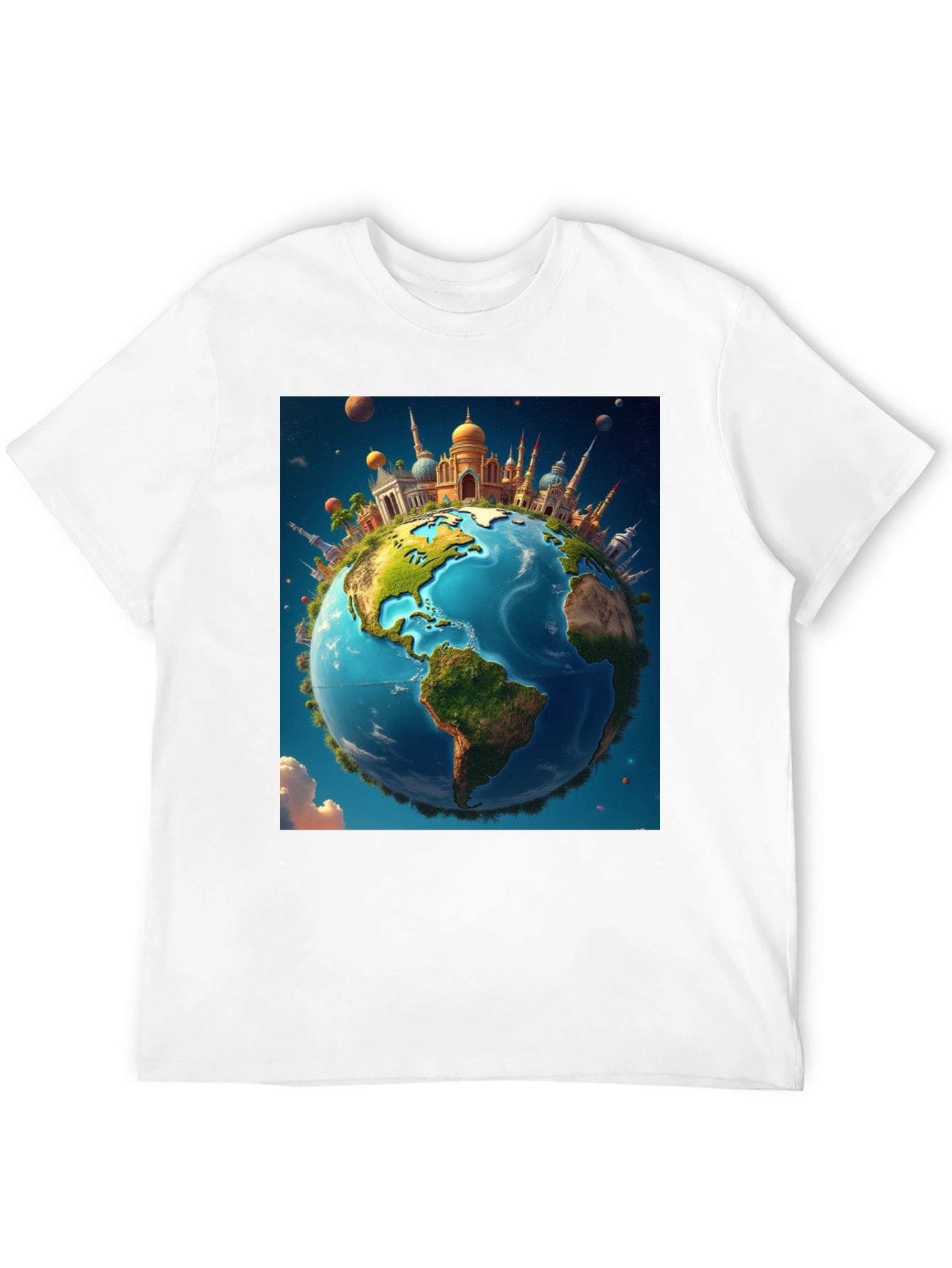 World Landmark Globe Graphic Tee