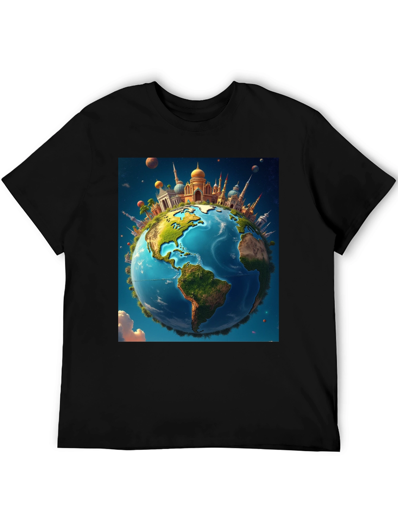 World Landmark Globe Graphic Tee