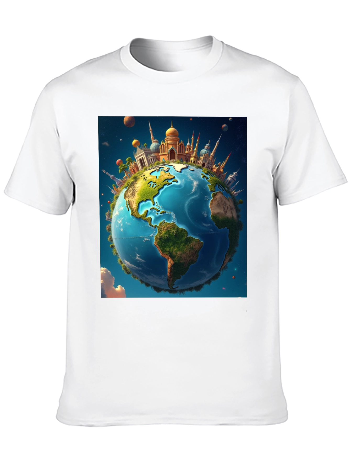 World Landmark Globe Graphic Tee