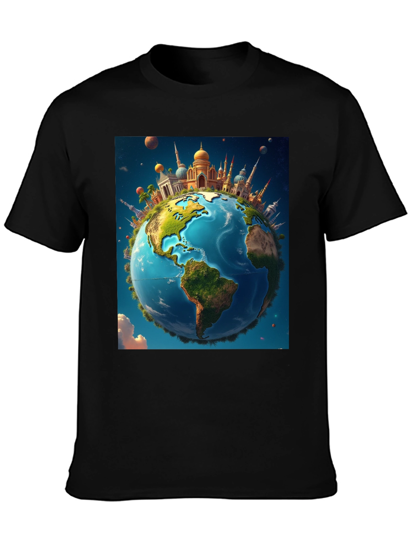 World Landmark Globe Graphic Tee