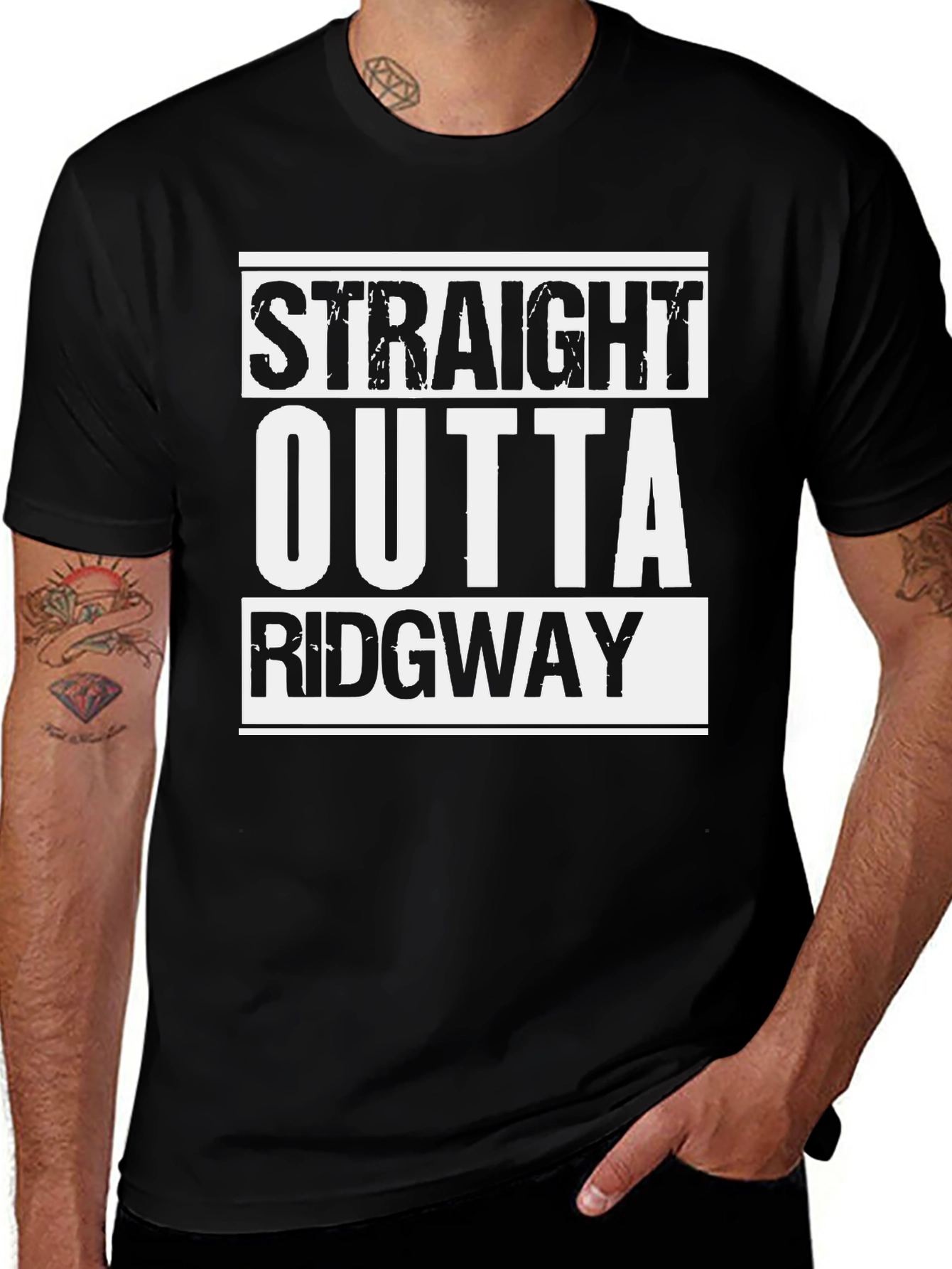 Straight Outta Ridgway Black T-Shirt